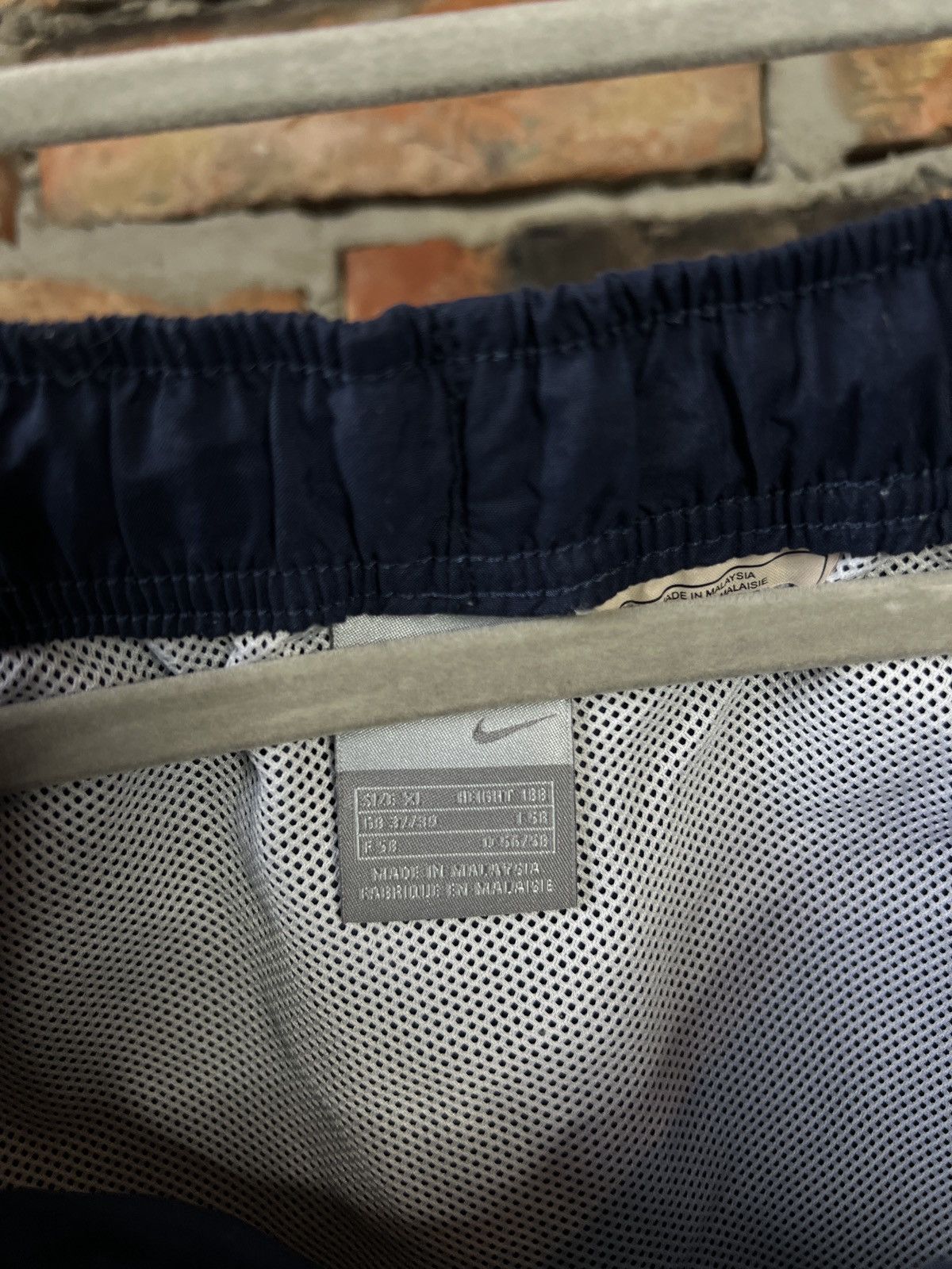 Nike × Vintage Nike vintage shorts nylon dark blue Size US 36 / EU 52 - 4 Thumbnail