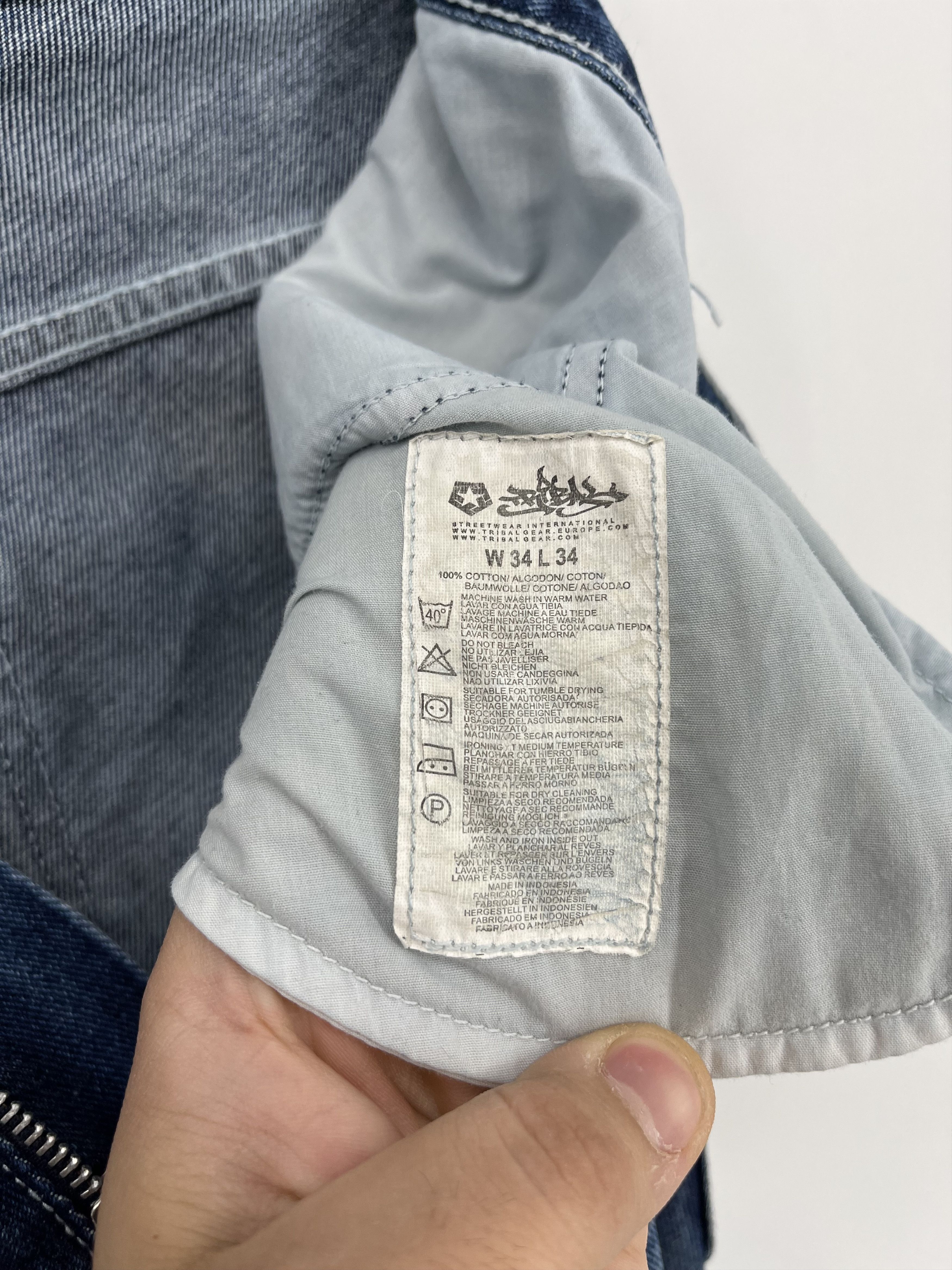 Tribal Streetwear × Vintage Vintage 90s Tribal baggy rap denim pants Size US 34 / EU 50 - 15 Thumbnail