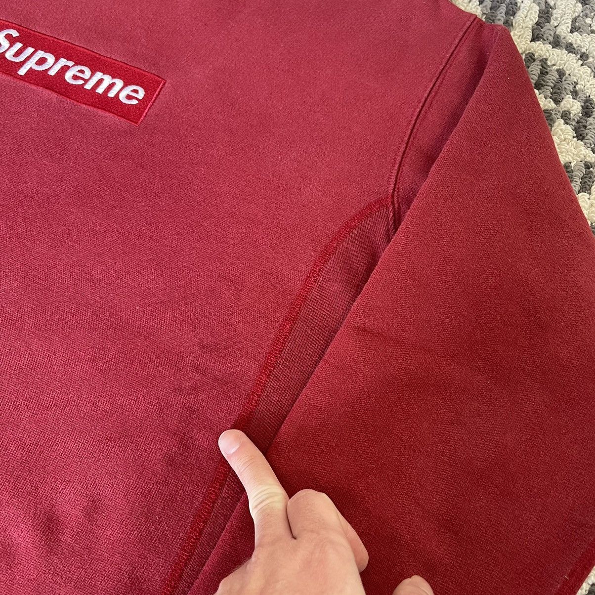 Supreme × Vintage 1999 Supreme Burgundy Box Logo Crewneck Size US L / EU 52-54 / 3 - 6 Thumbnail