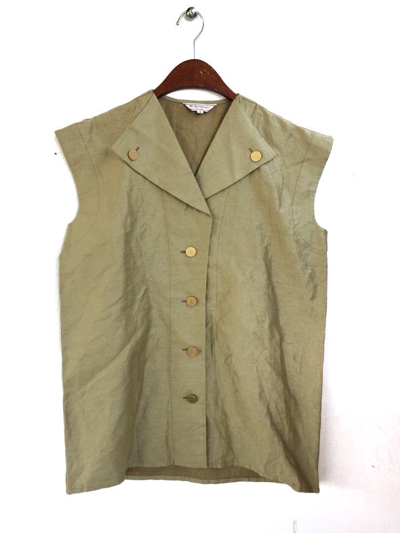 Vintage × Yves Saint Laurent Vintage Yves Saint Laurent Chemisiers Vest Jacket Size S / US 4 / IT 40 - 1 Thumbnail
