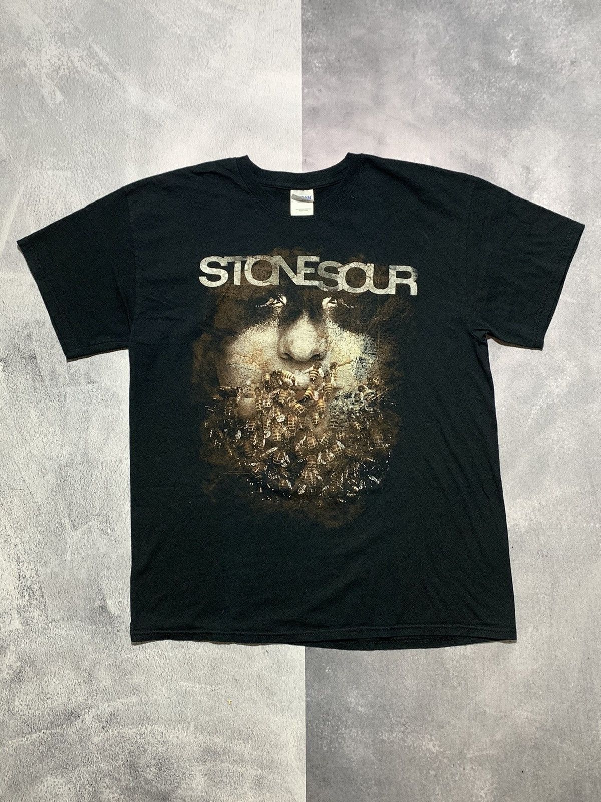 Band Tees × Vintage Vintage 90s Stone Sour band tee big logo streetwear size L Size US L / EU 52-54 / 3 - 1 Thumbnail