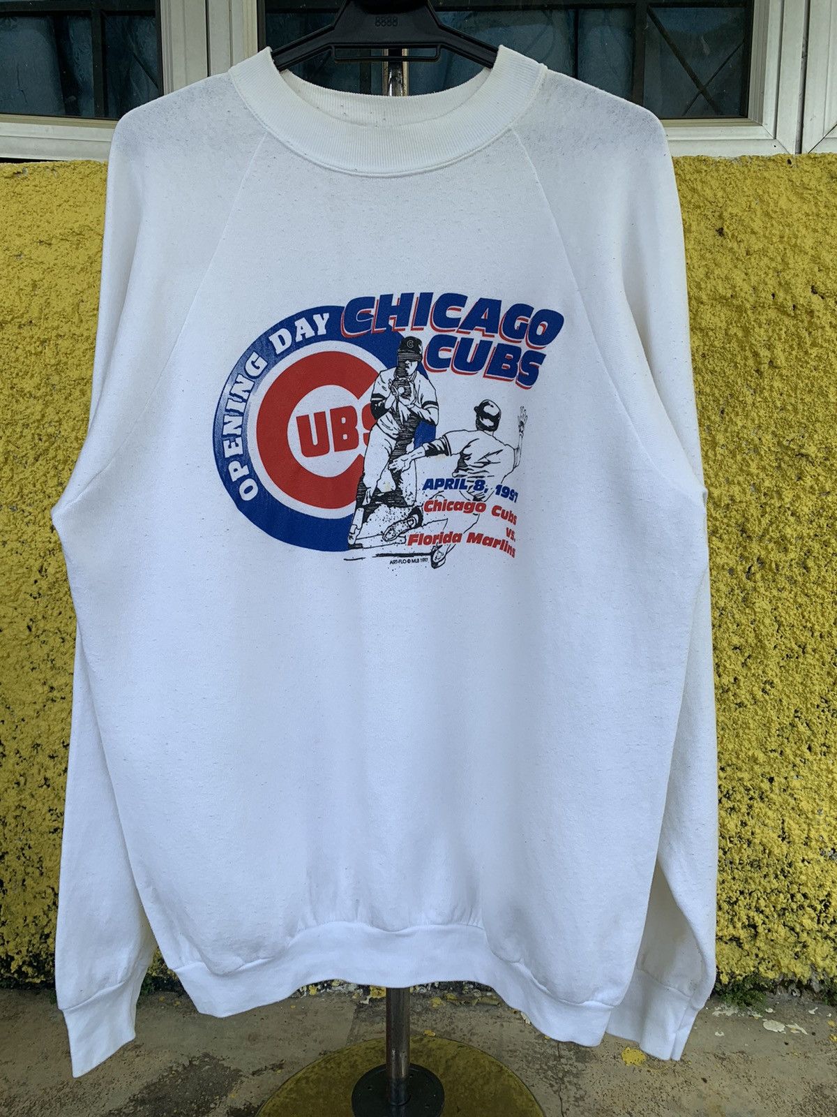 Fruit Of The Loom Chicago cubs vs florida marlins sweatshirt vintage MLB 90s Size US XL / EU 56 / 4 - 7 Thumbnail