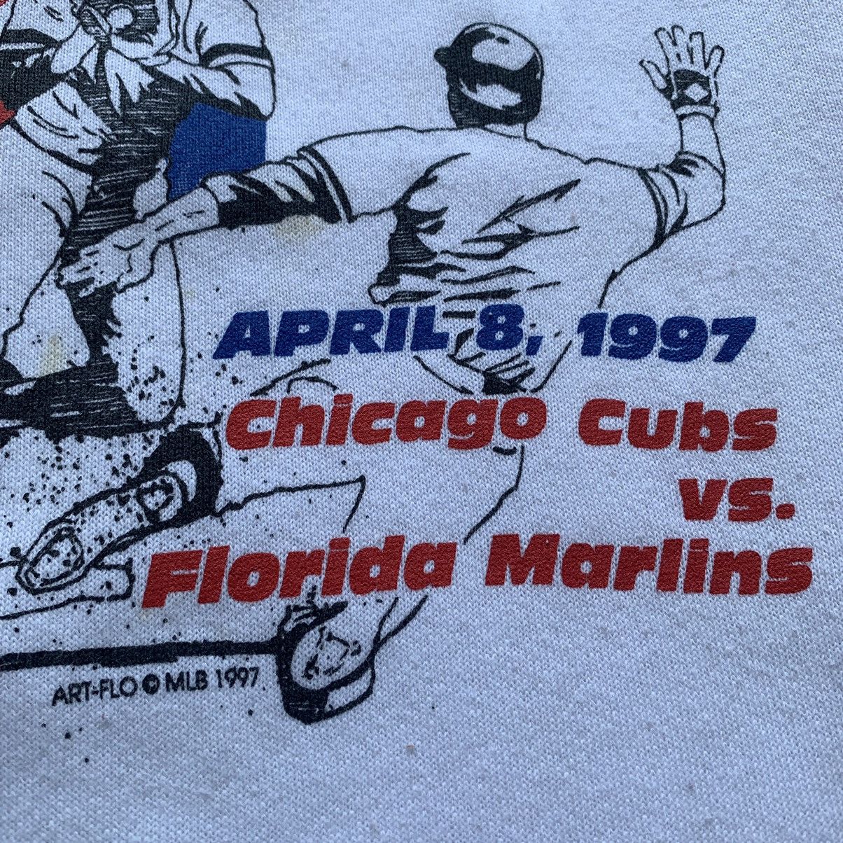 Fruit Of The Loom Chicago cubs vs florida marlins sweatshirt vintage MLB 90s Size US XL / EU 56 / 4 - 3 Thumbnail