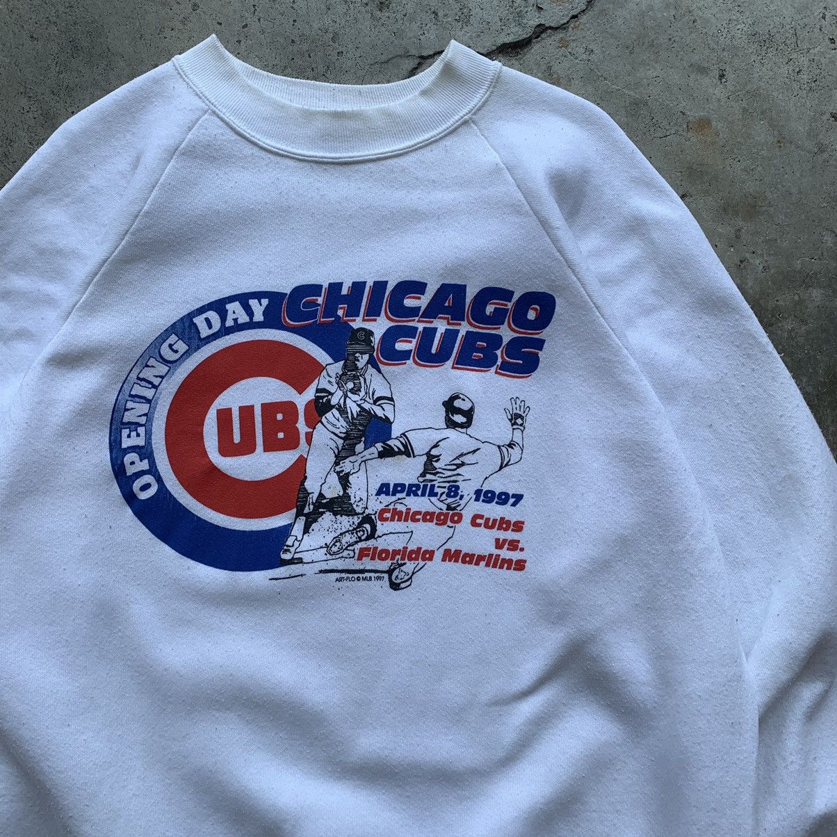 Fruit Of The Loom Chicago cubs vs florida marlins sweatshirt vintage MLB 90s Size US XL / EU 56 / 4 - 4 Thumbnail
