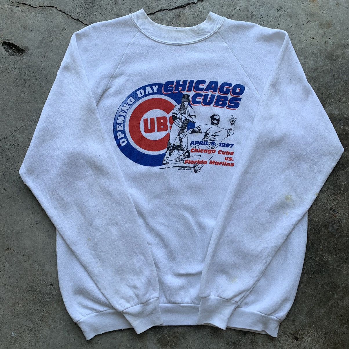 Fruit Of The Loom Chicago cubs vs florida marlins sweatshirt vintage MLB 90s Size US XL / EU 56 / 4 - 13 Thumbnail