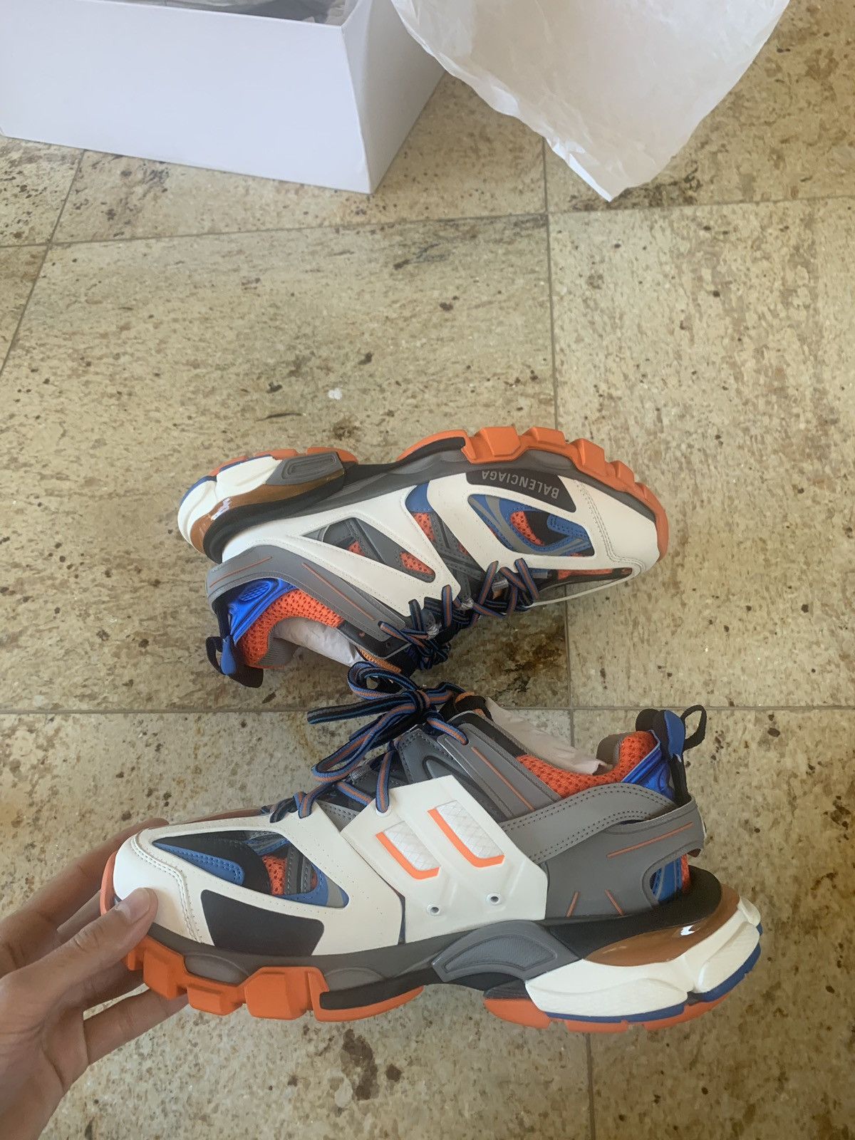 Balenciaga Track Sneakers in Orange, White & Grey Size US 7 / EU 40 - 13 Thumbnail