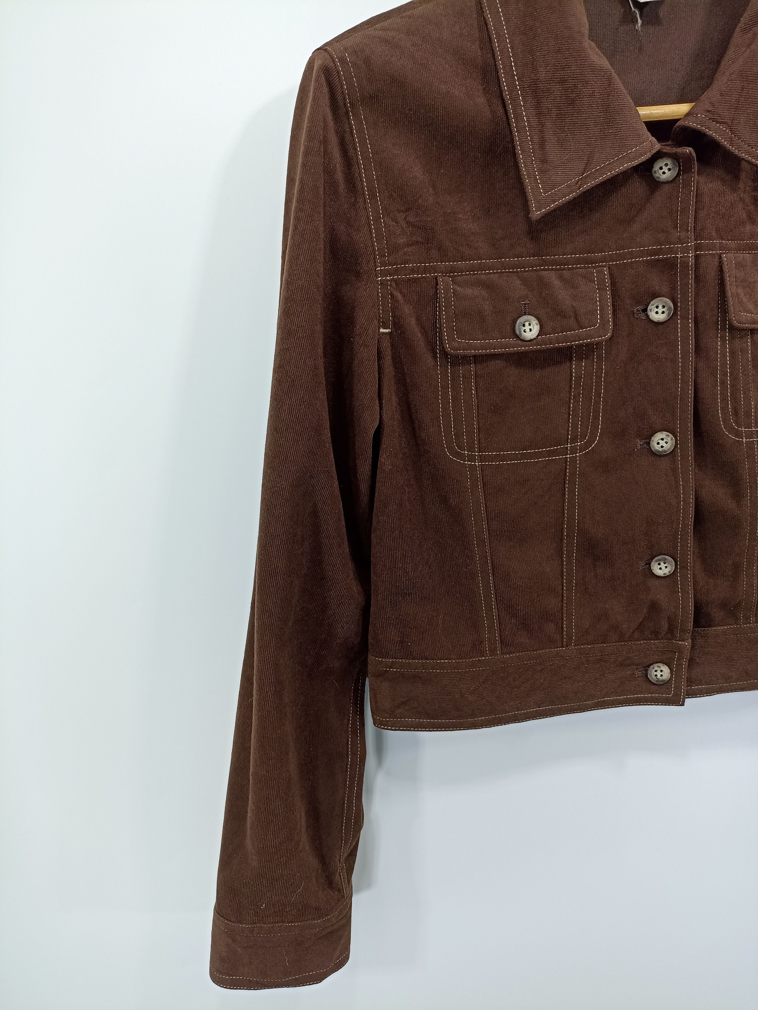 Designer × Japanese Brand Japanesebrand Cropped Inspired Corduroy Jacket Size M / US 6-8 / IT 42-44 - 3 Thumbnail