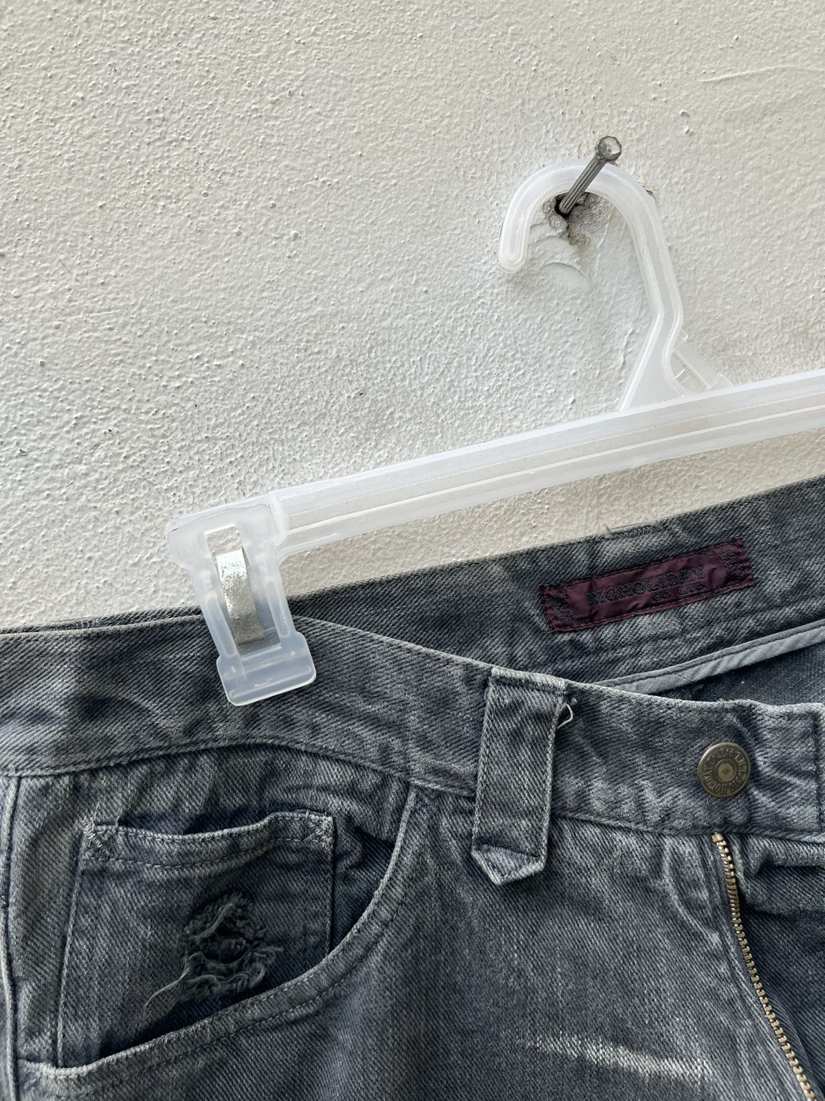 TMT Vintage TMT Japan Rips Distressed Sun Fade Black Denim Jeans Size US 31 - 8 Thumbnail