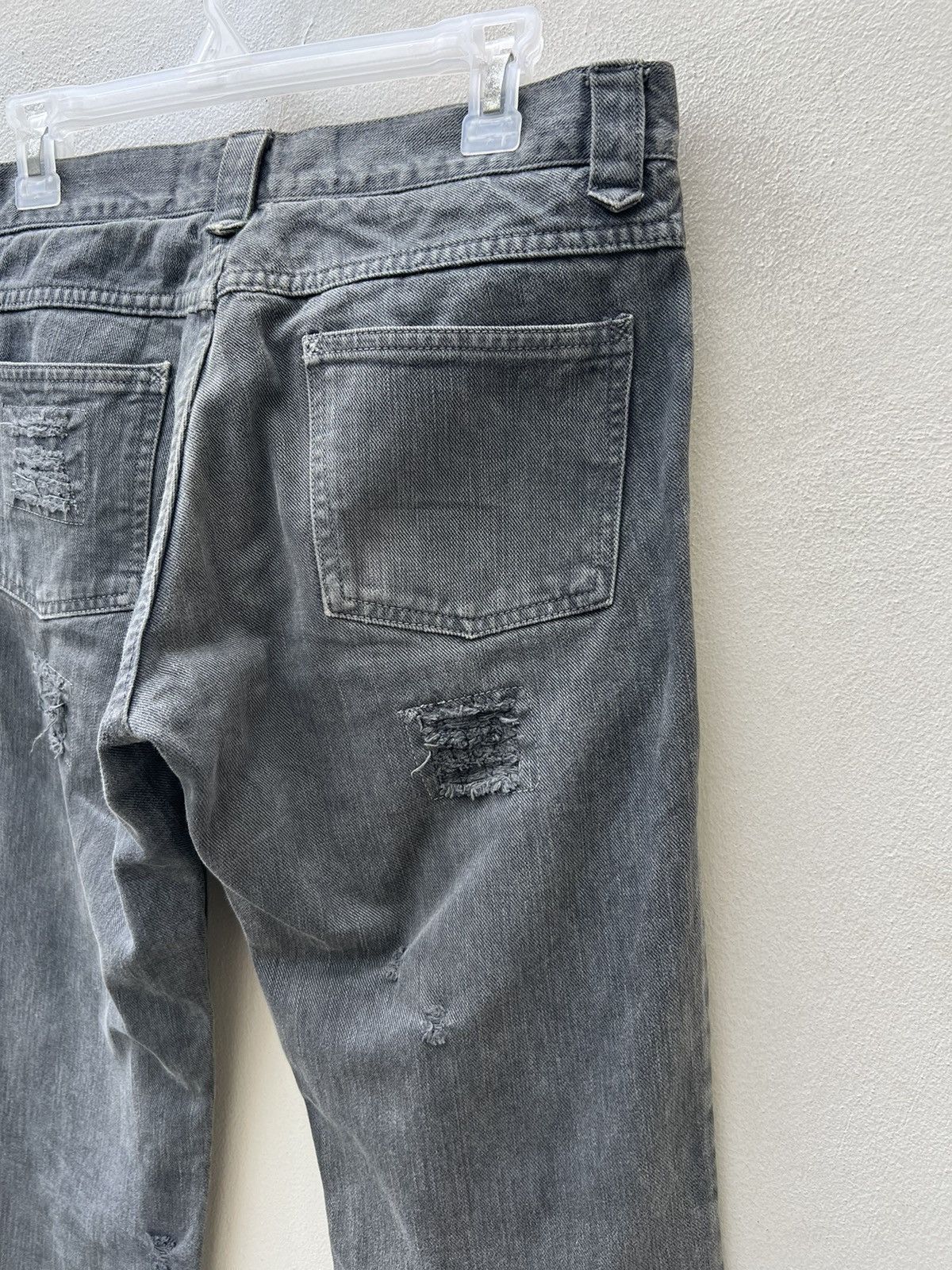 TMT Vintage TMT Japan Rips Distressed Sun Fade Black Denim Jeans Size US 31 - 16 Thumbnail