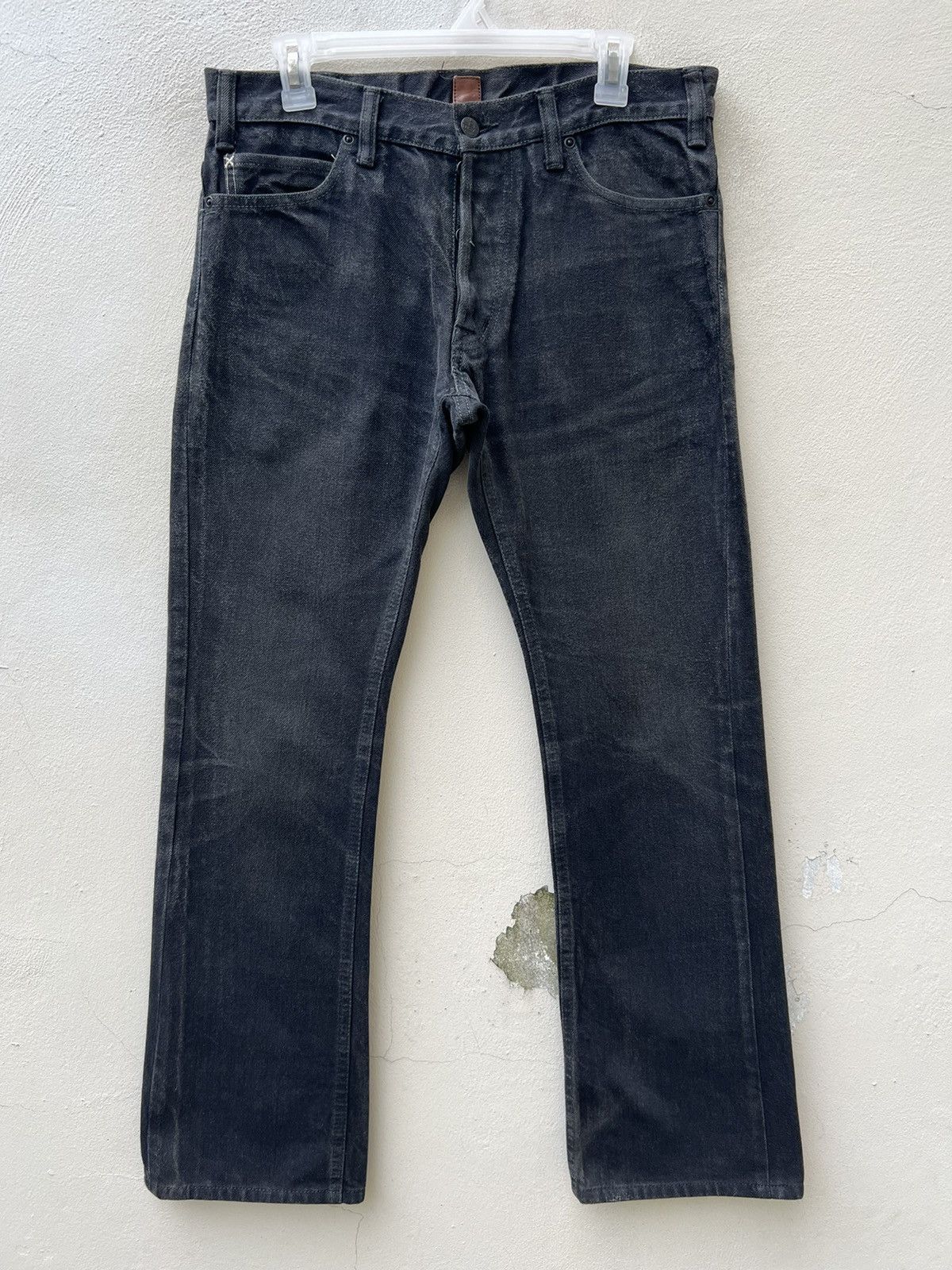 Vintage Vintage GERUGA Japan Sun Faded Black Denim Jeans Size US 31 - 6 Thumbnail