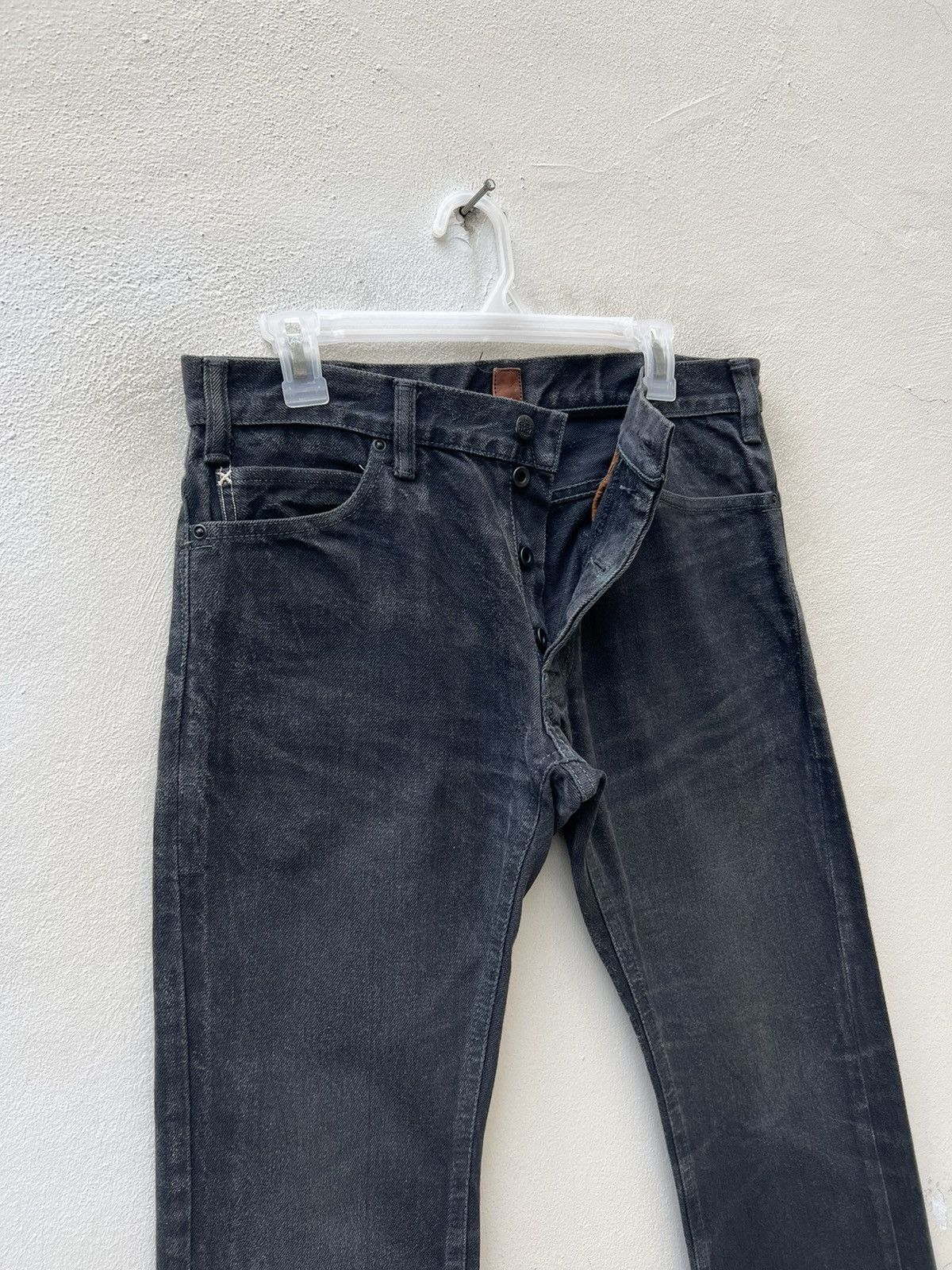 Vintage Vintage GERUGA Japan Sun Faded Black Denim Jeans Size US 31 - 7 Thumbnail