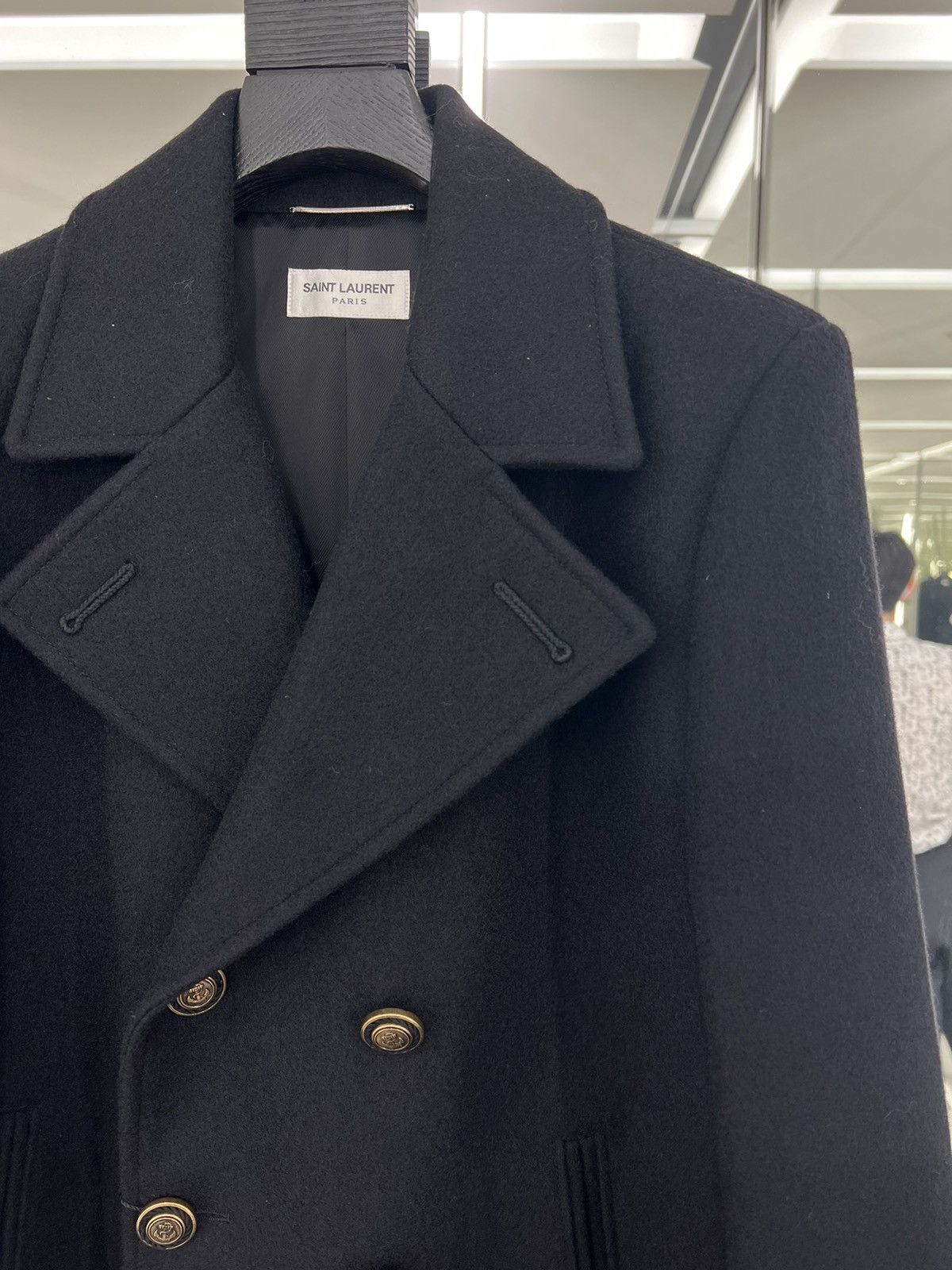 Saint Laurent Paris FW20 Double Breasted Peacoat sz46/48/52 Size US M / EU 48-50 / 2 - 2 Thumbnail