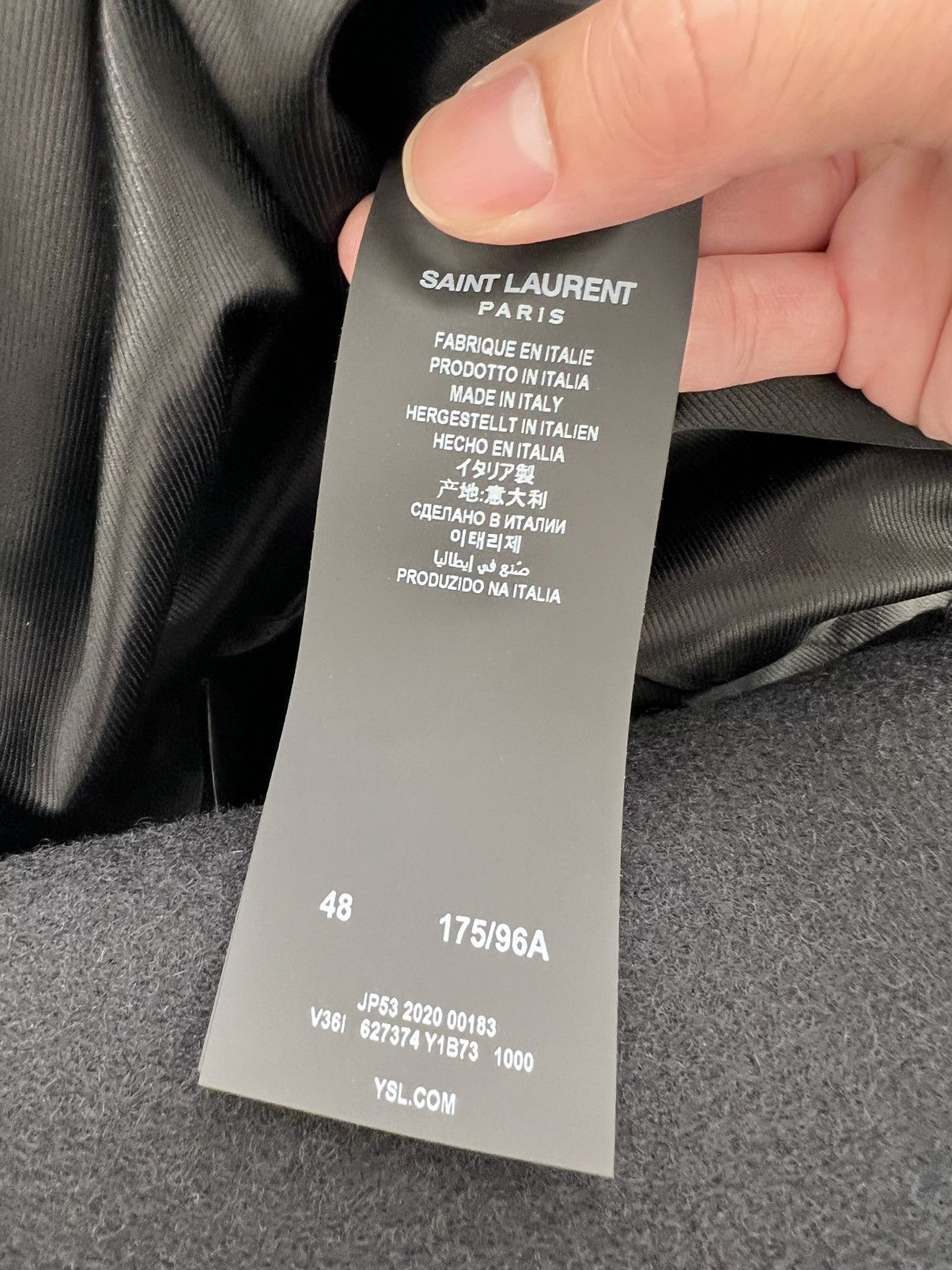 Saint Laurent Paris FW20 Double Breasted Peacoat sz46/48/52 Size US M / EU 48-50 / 2 - 6 Thumbnail