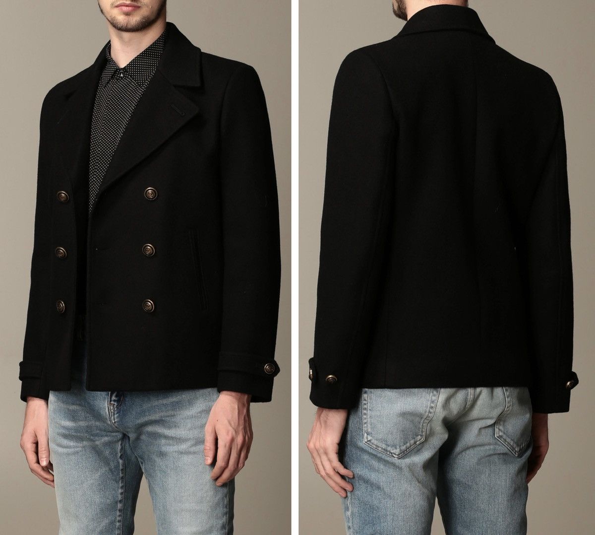 Saint Laurent Paris FW20 Double Breasted Peacoat sz46/48/52 Size US M / EU 48-50 / 2 - 10 Thumbnail