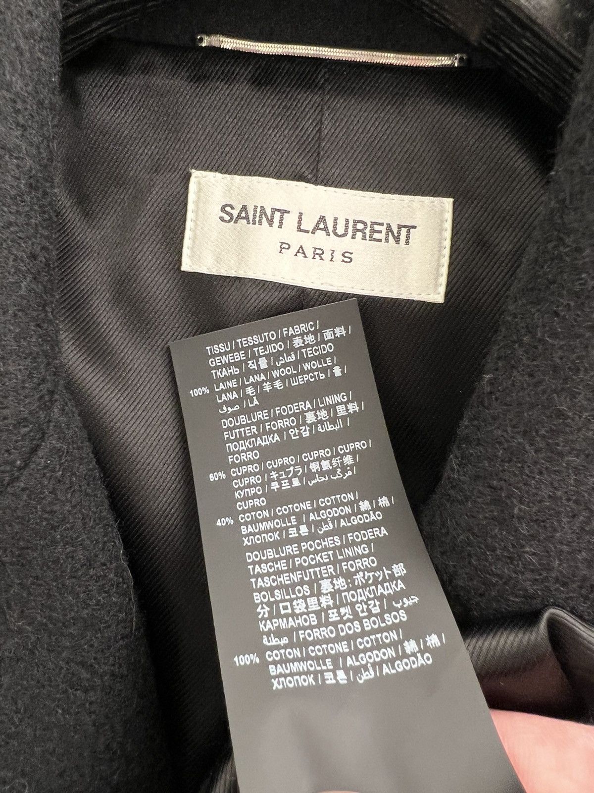 Saint Laurent Paris FW20 Double Breasted Peacoat sz46/48/52 Size US M / EU 48-50 / 2 - 7 Thumbnail
