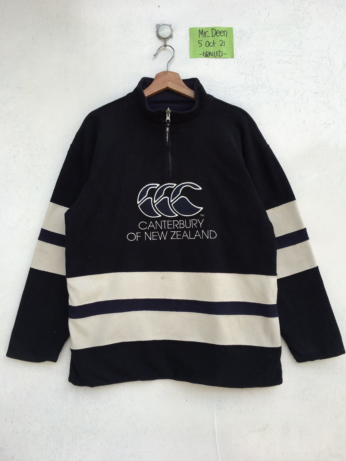 image of Canterbury Of New Zealand Ccc Fleece Sweater in Black, Men's (Size Large)