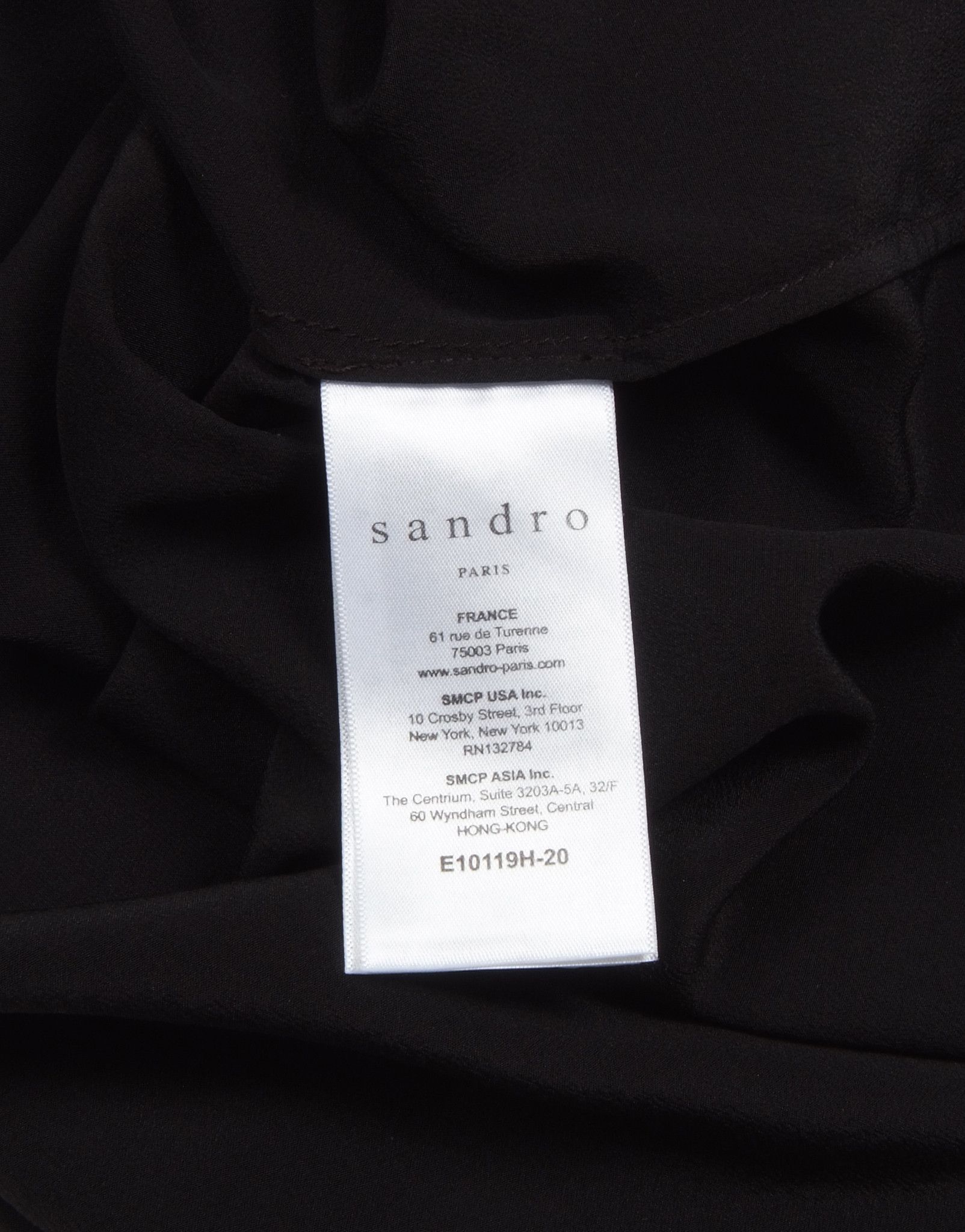 Sandro Wmns Sandro Silk V Neck Blouse Shirt Black Size L / US 10 / IT 46 - 7 Thumbnail