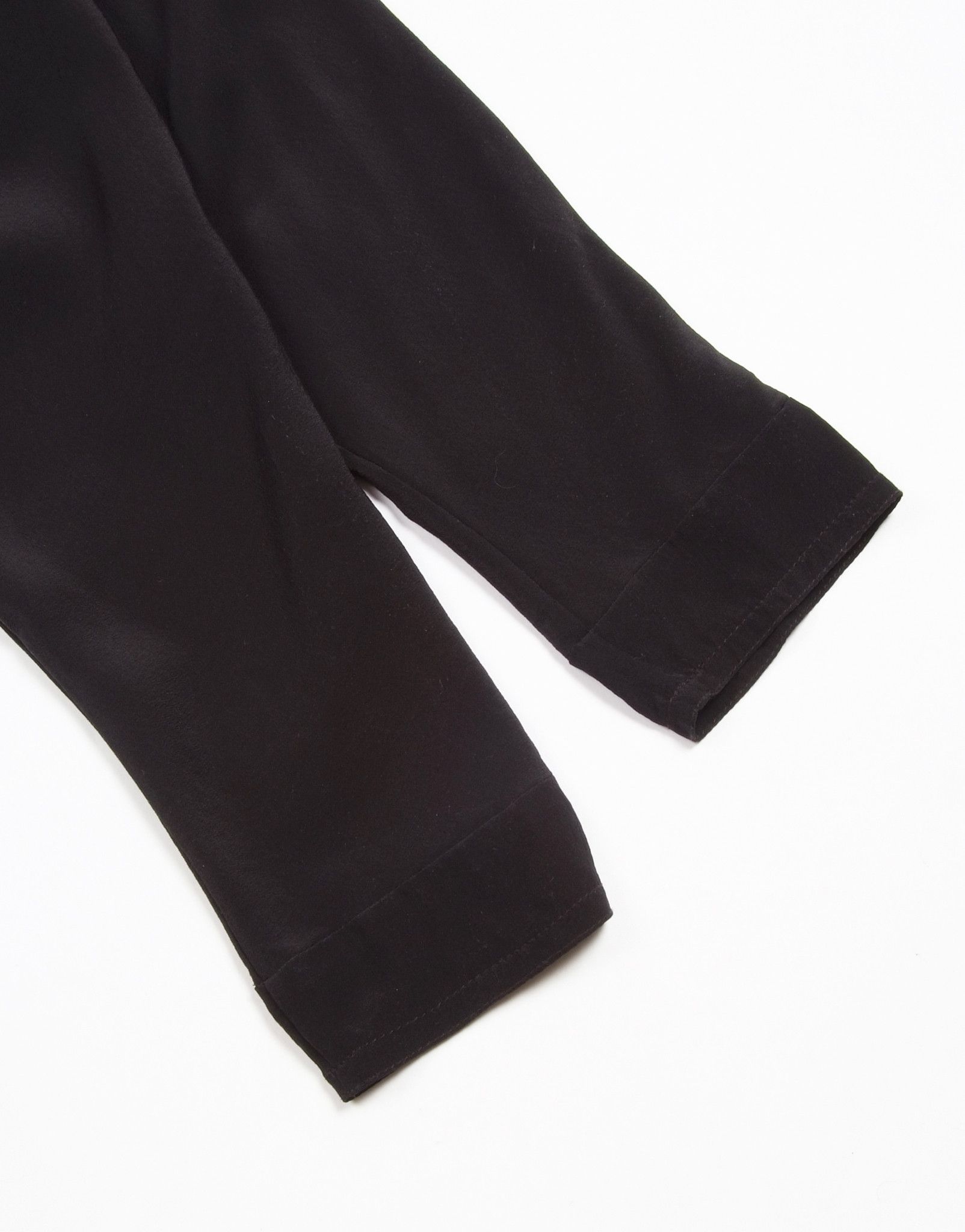 Sandro Wmns Sandro Silk V Neck Blouse Shirt Black Size L / US 10 / IT 46 - 4 Thumbnail