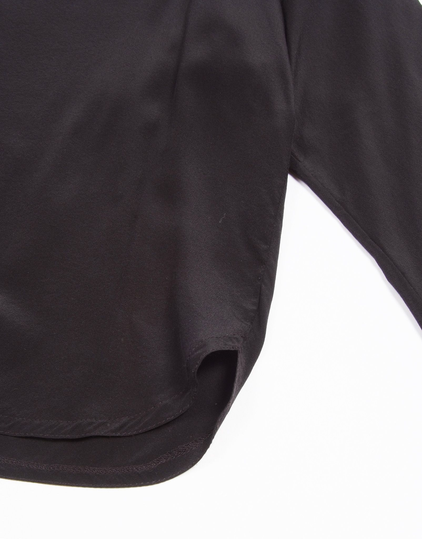 Sandro Wmns Sandro Silk V Neck Blouse Shirt Black Size L / US 10 / IT 46 - 2 Thumbnail