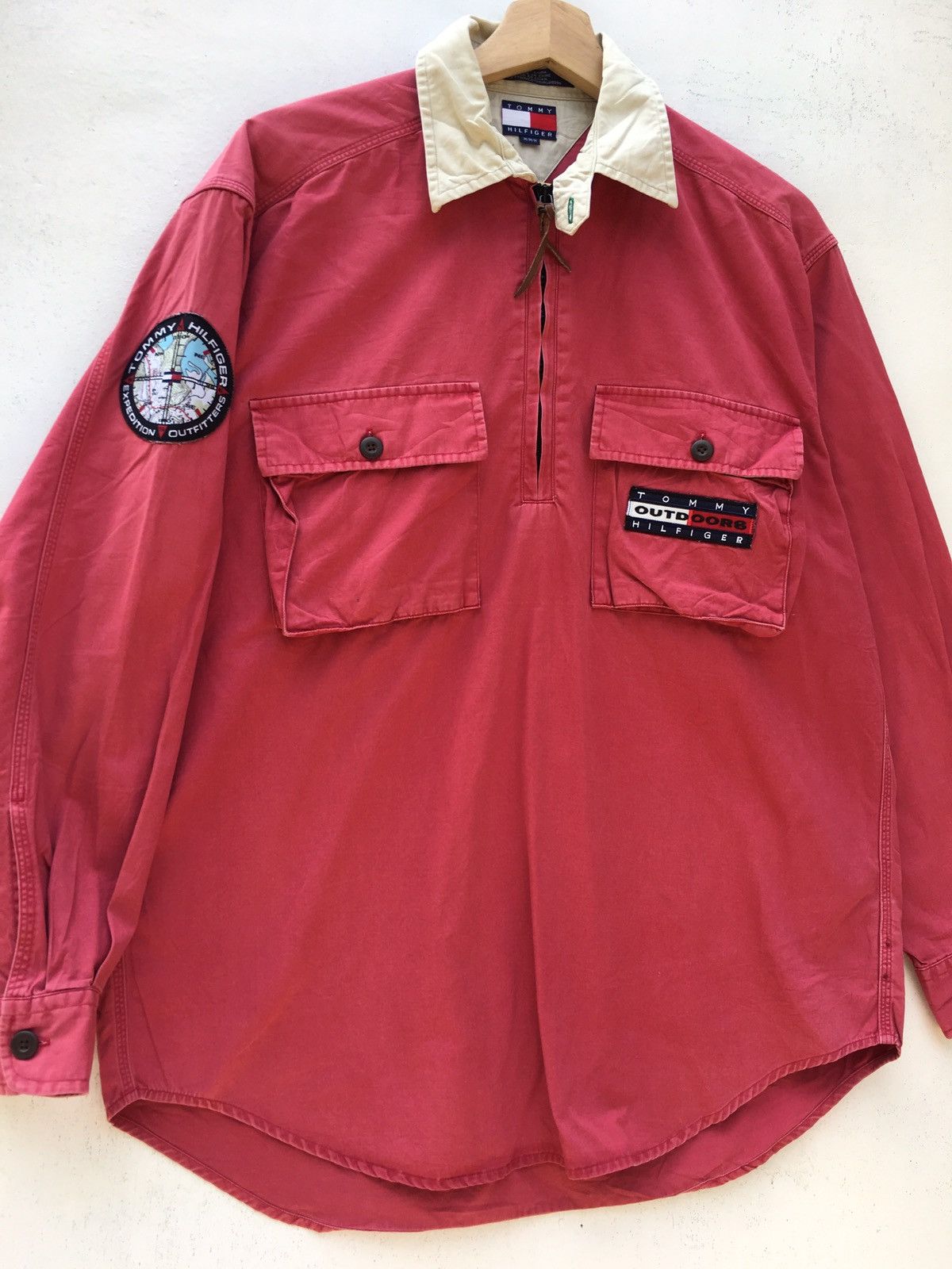 Tommy Hilfiger Vintage Tommy Hilfiger Zip Up Longsleeve Shirt Size US L / EU 52-54 / 3 - 4 Thumbnail