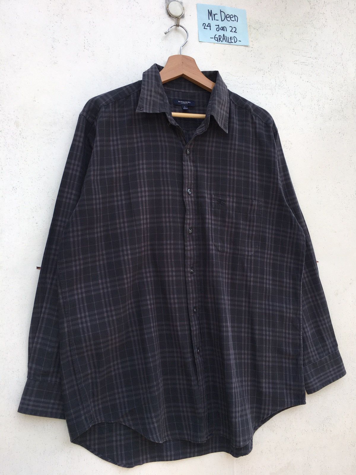 Burberry Rare Vintage Burberry Checkered Longsleeve Buttons Shirt Size US XL / EU 56 / 4 - 2 Thumbnail