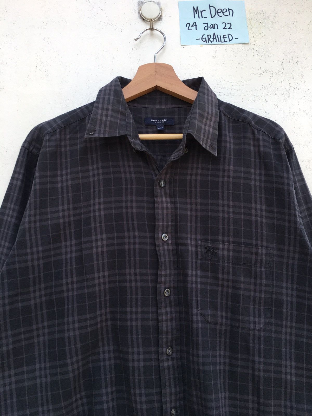 Burberry Rare Vintage Burberry Checkered Longsleeve Buttons Shirt Size US XL / EU 56 / 4 - 5 Thumbnail