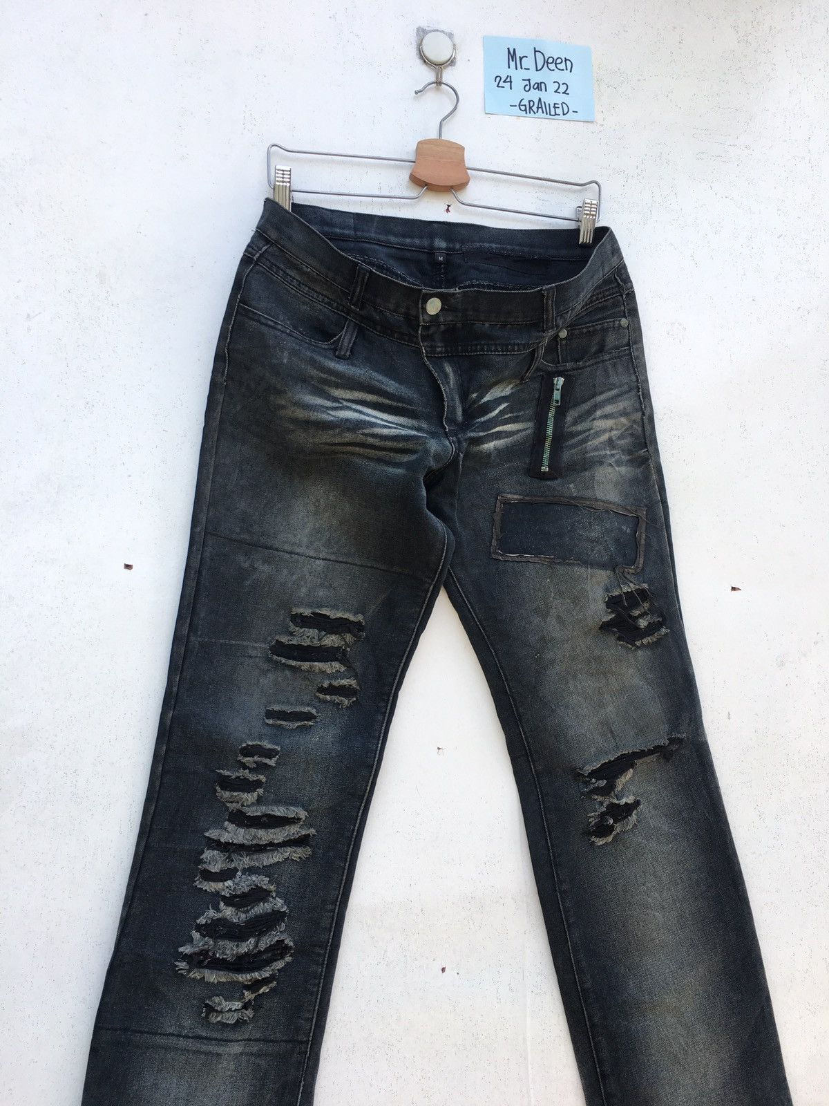 image of Sexpot Revenge Seditionaries Patchwork Jeans in Black, Men's (Size 32)