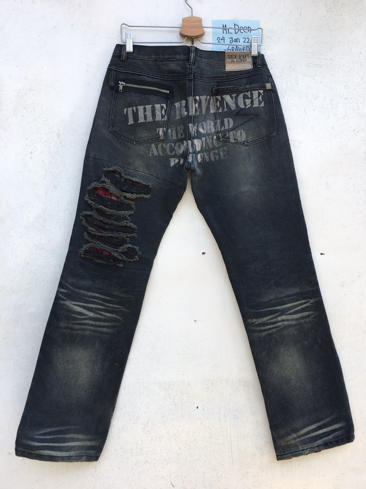 Japanese Brand Rare Sexpot Revenge Seditionaries Patchwork Jeans Size US 32 / EU 48 - 9 Thumbnail