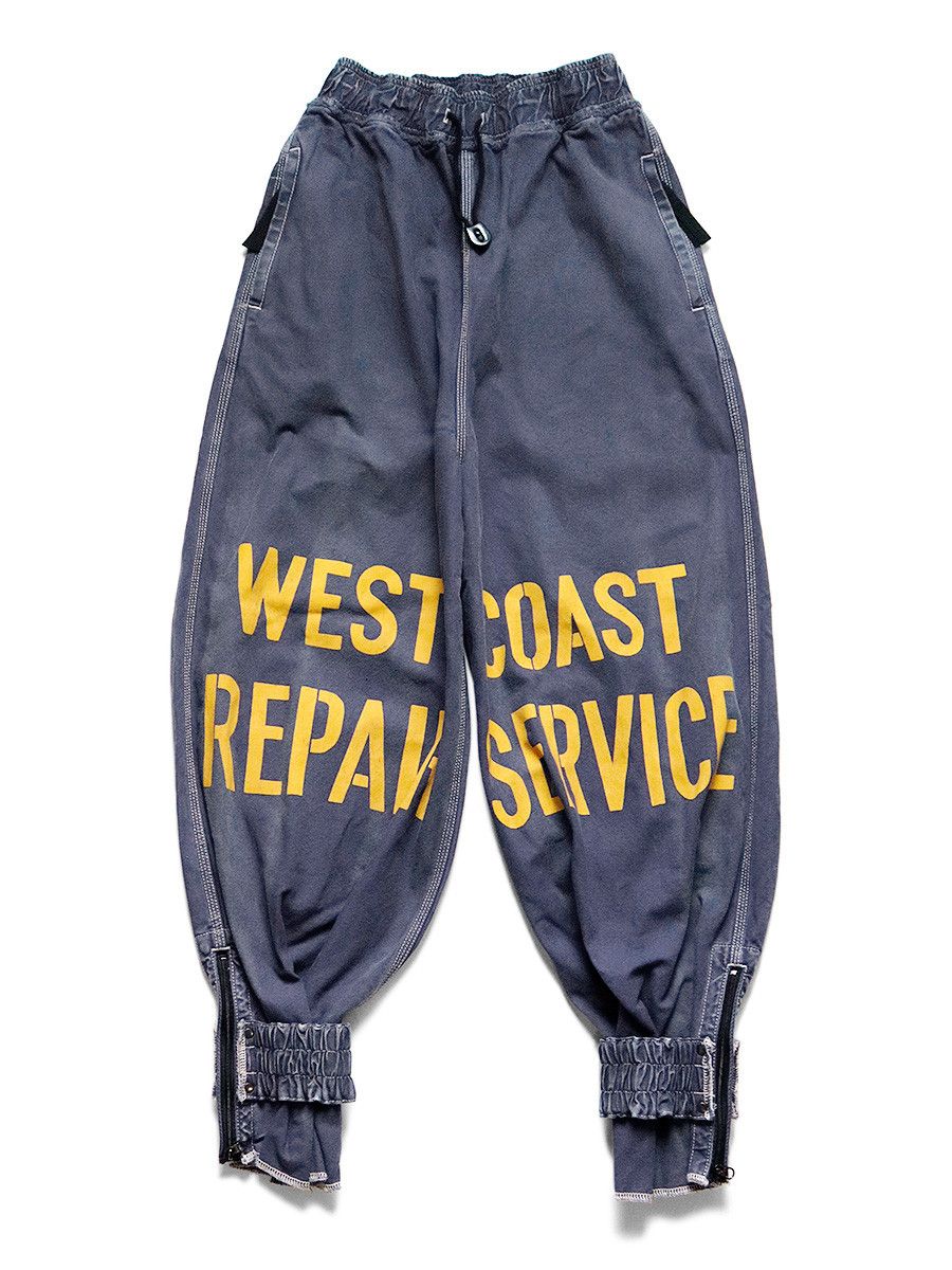 image of Kapital Light Canvas Repair Man Track Pants in Navy, Men's (Size 34)