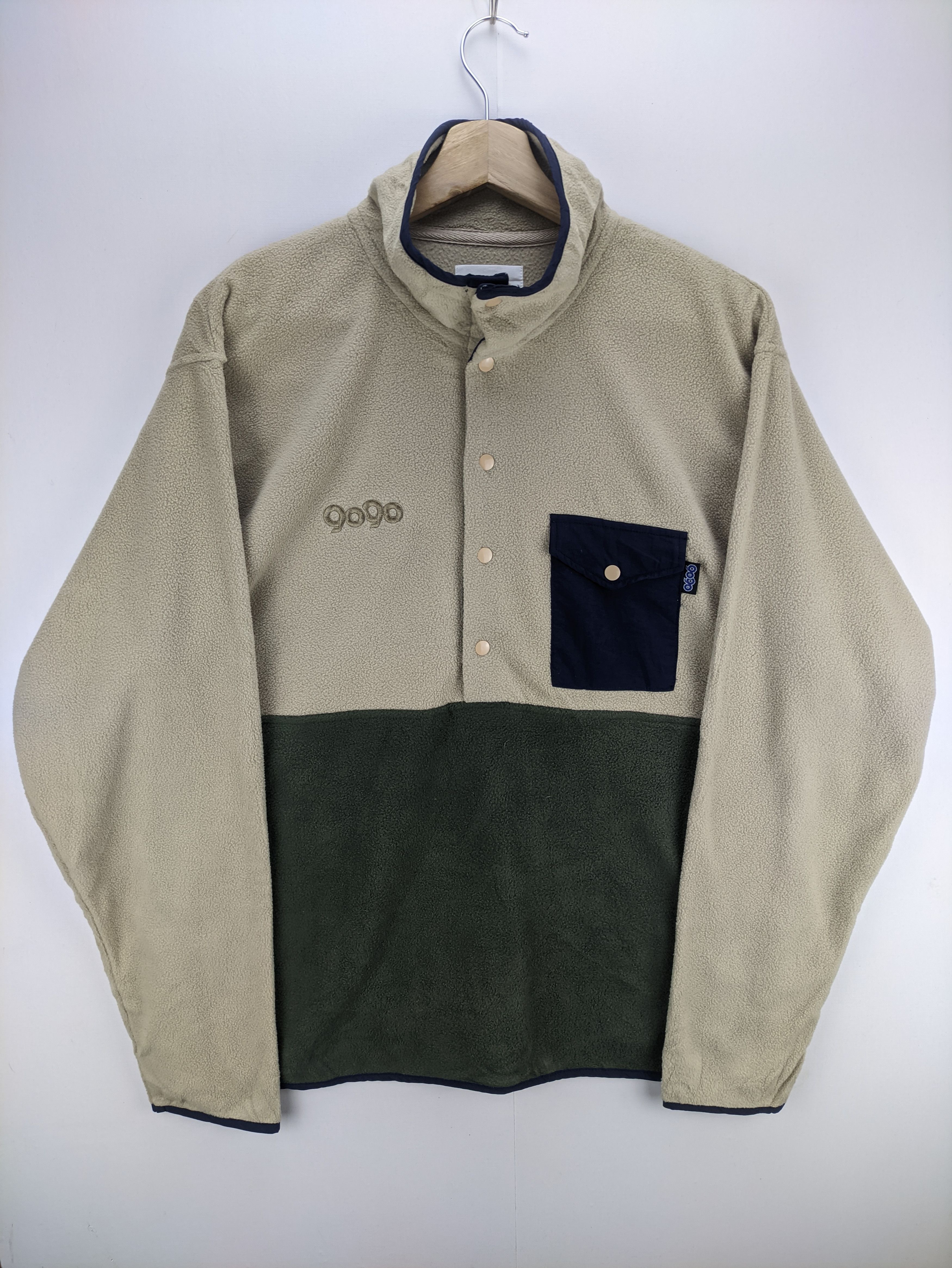 Japanese Brand Steals🔥Fleece Sweater Half Button by 9090 OverComics Size US M / EU 48-50 / 2 - 8 Thumbnail
