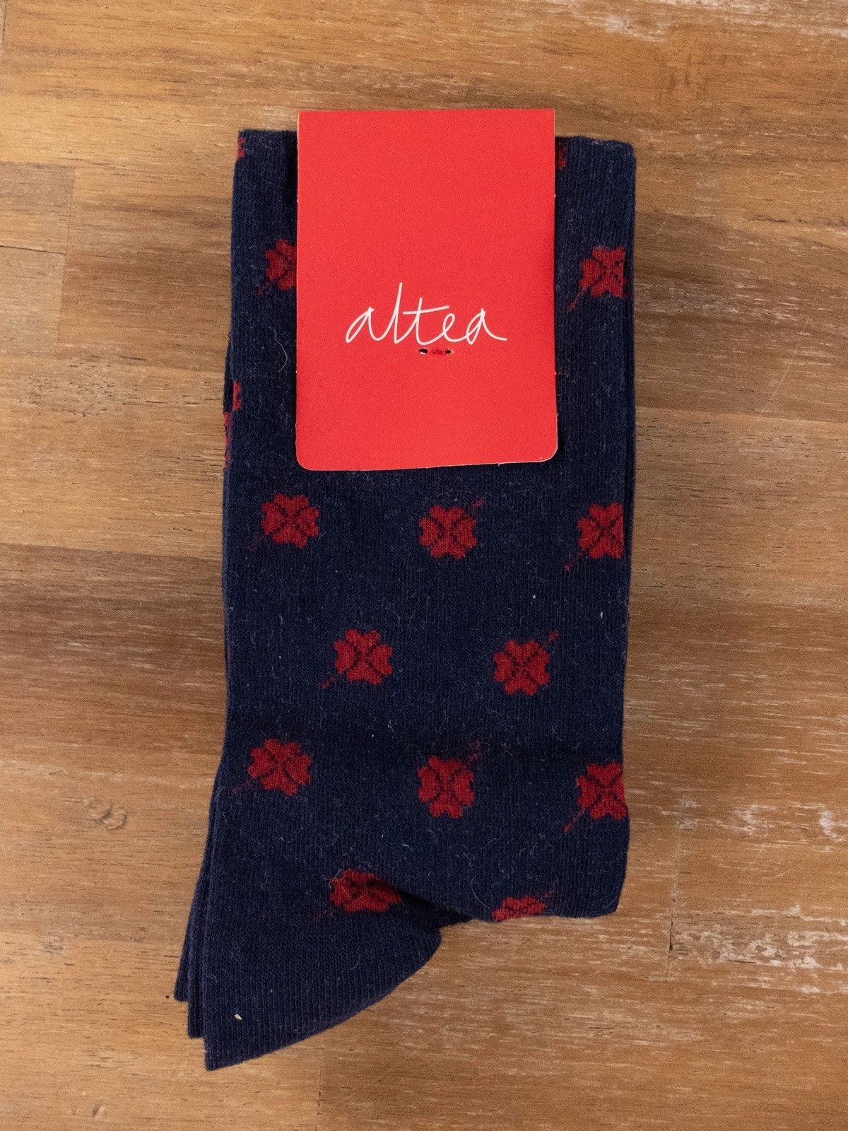 Altea ALTEA Milano clover silk navy blue tie / socks gift box Size ONE SIZE - 2 Thumbnail