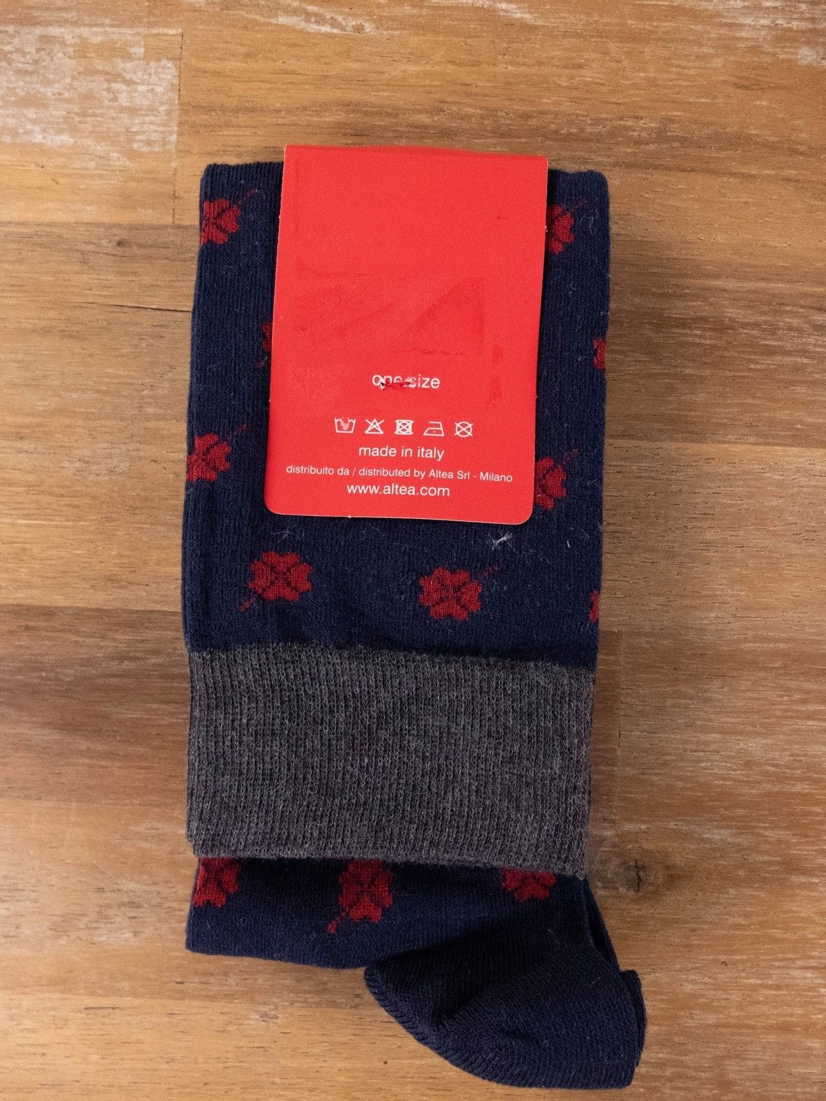 Altea ALTEA Milano clover silk navy blue tie / socks gift box Size ONE SIZE - 3 Thumbnail