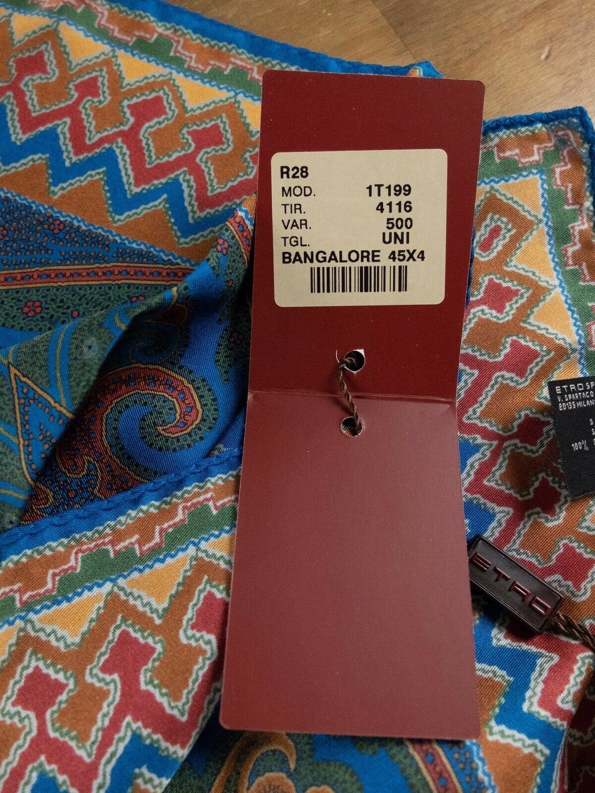 Etro ETRO Milano paisley print silk pocket square authentic NWT Size ONE SIZE - 4 Thumbnail