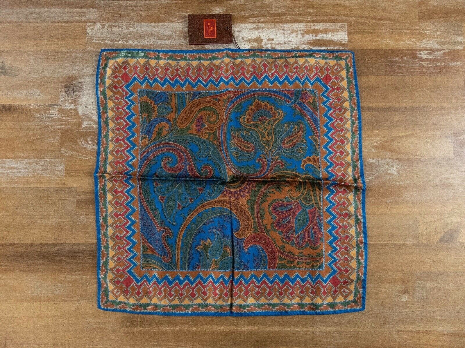 Etro ETRO Milano paisley print silk pocket square authentic NWT Size ONE SIZE - 1 Thumbnail