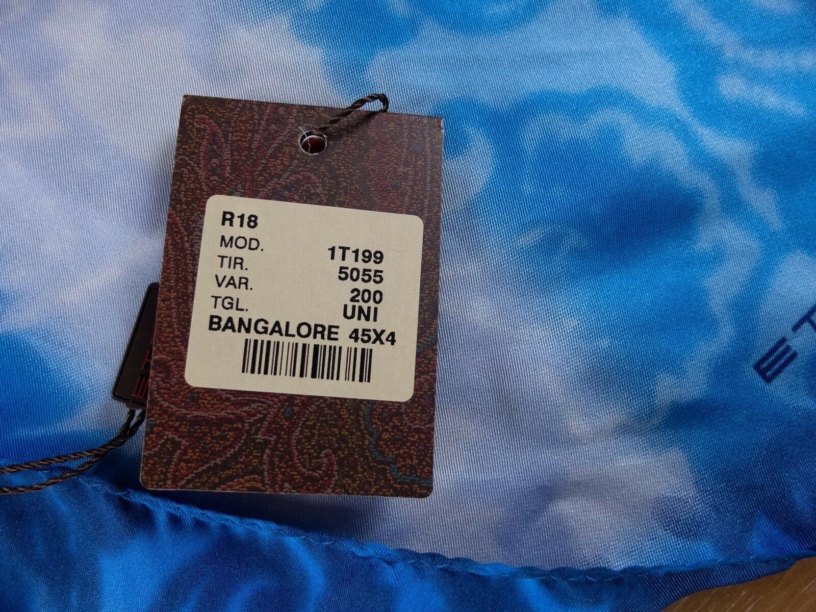 Etro ETRO Milano blue paisley print silk pocket square authentic Size ONE SIZE - 4 Thumbnail