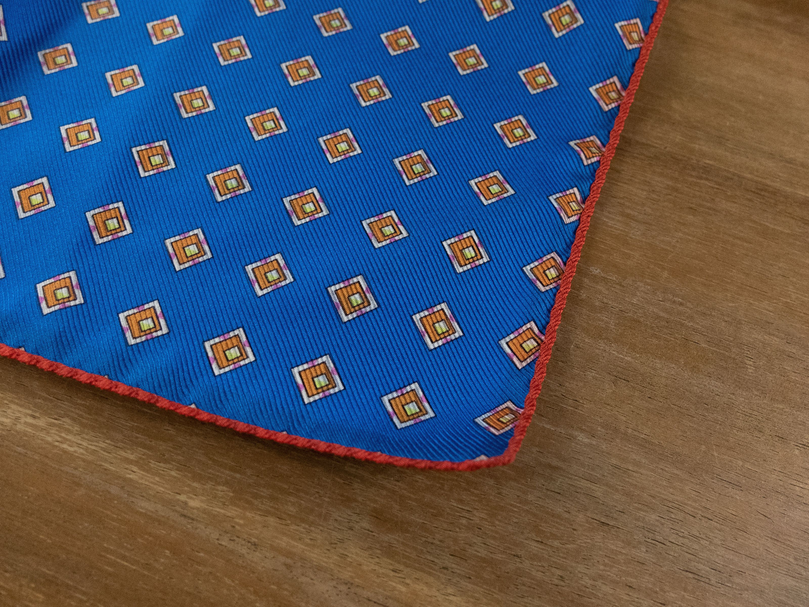 Etro ETRO blue red reversible paisley motif silk pocket square Size ONE SIZE - 6 Thumbnail