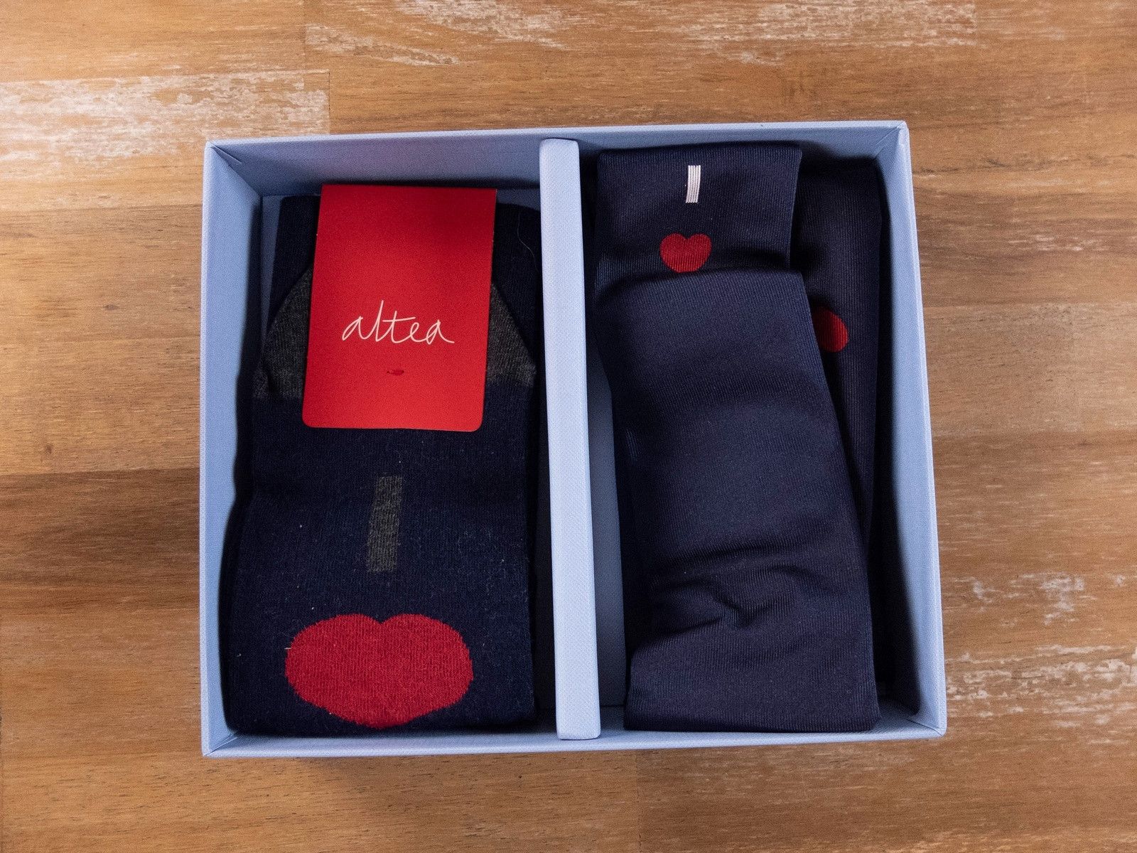 Altea ALTEA Milano heart silk navy blue tie / socks gift box Size ONE SIZE - 1 Thumbnail