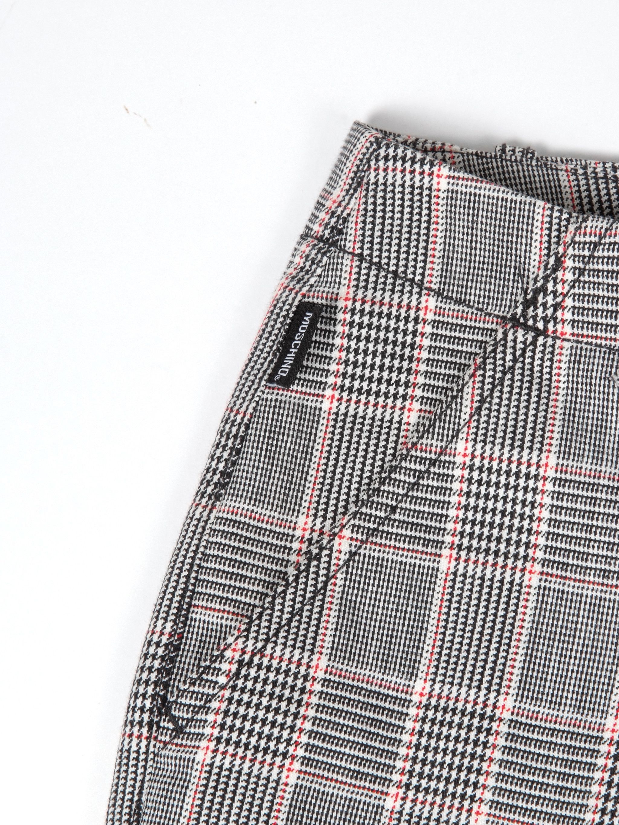 Moschino Moschino Jeans Checked Wide Leg Cropped Flared Pants Size 30" / US 8 / IT 44 - 4 Thumbnail