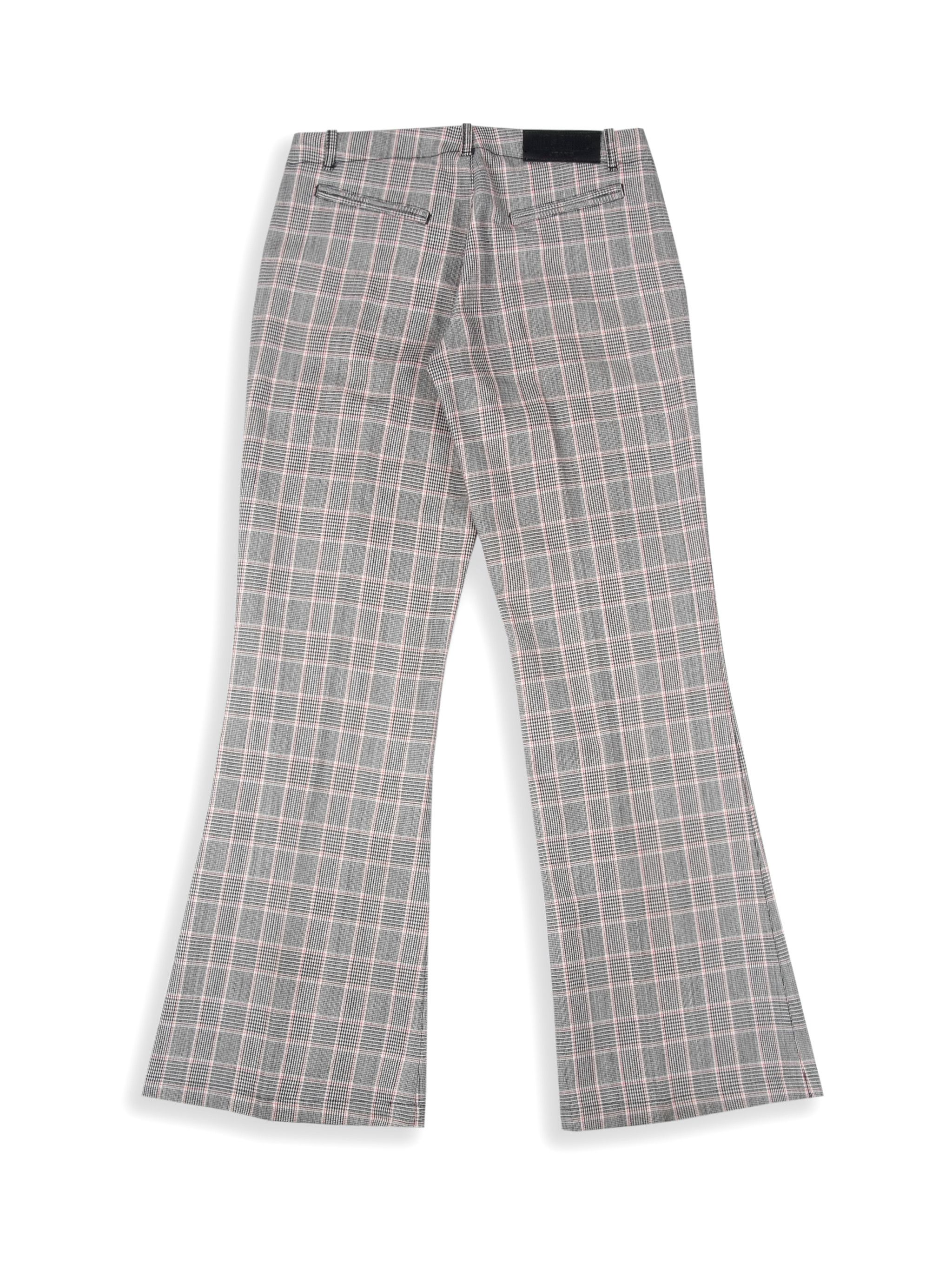 Moschino Moschino Jeans Checked Wide Leg Cropped Flared Pants Size 30" / US 8 / IT 44 - 2 Thumbnail