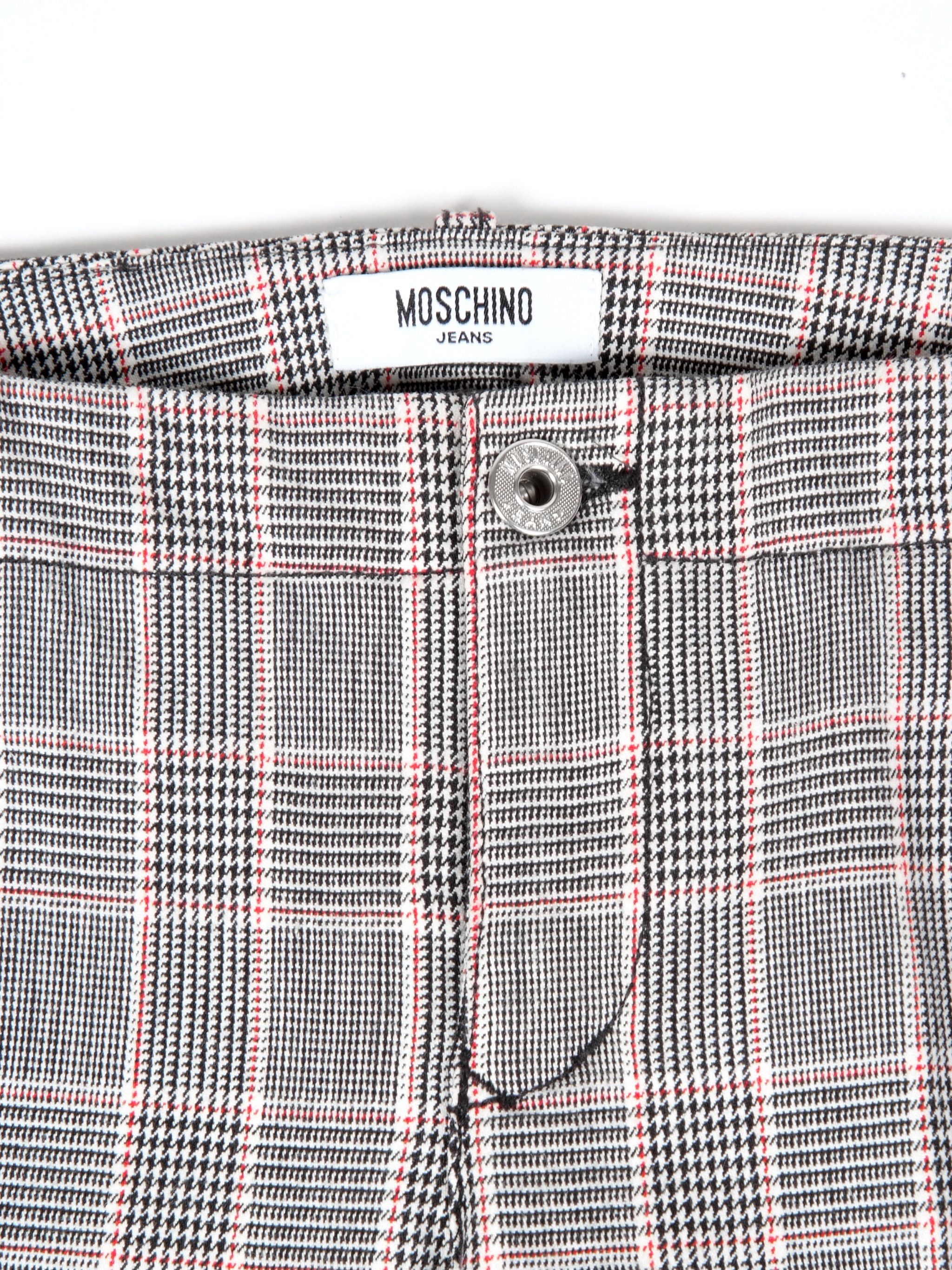 Moschino Moschino Jeans Checked Wide Leg Cropped Flared Pants Size 30" / US 8 / IT 44 - 3 Thumbnail