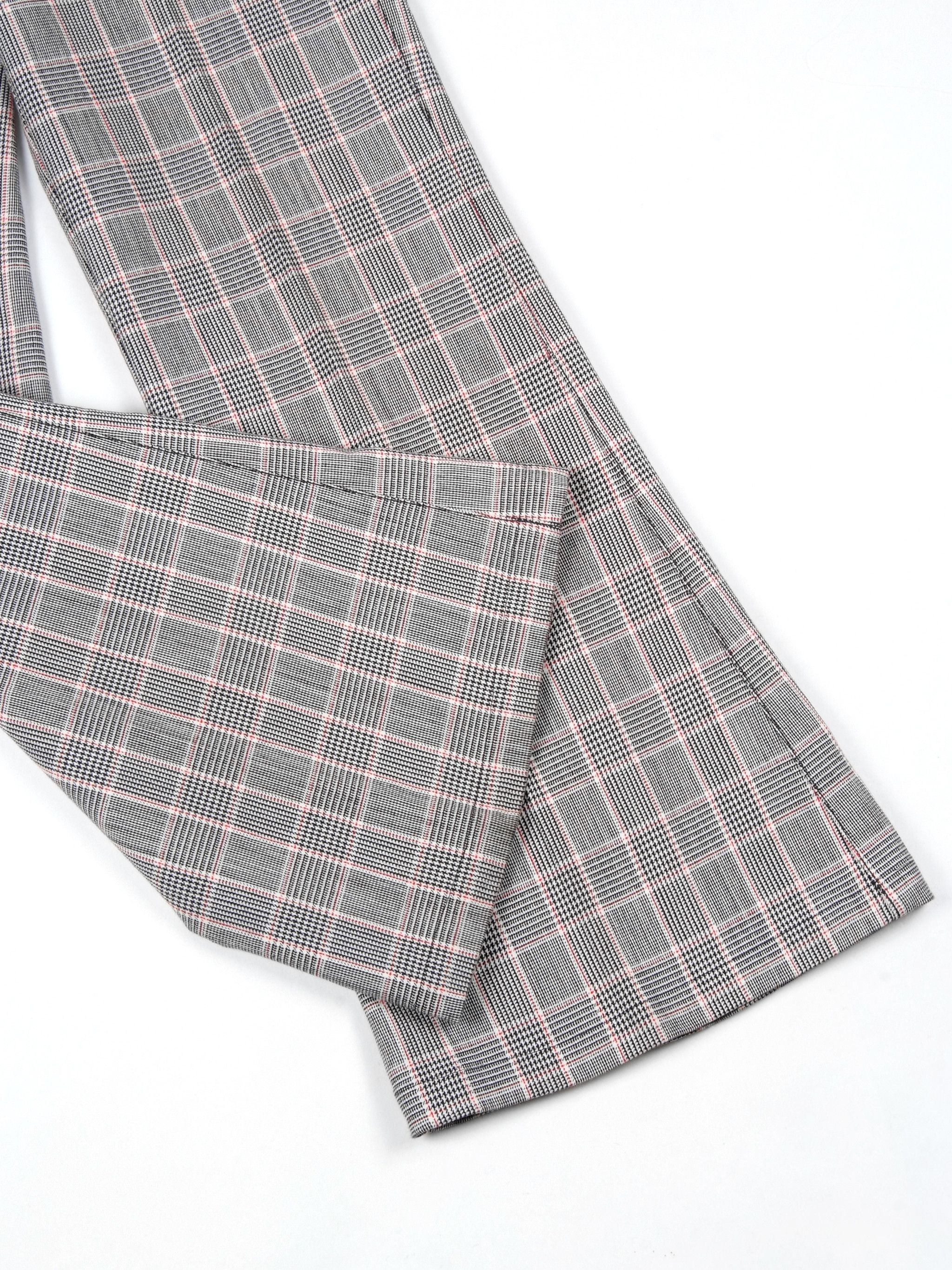 Moschino Moschino Jeans Checked Wide Leg Cropped Flared Pants Size 30" / US 8 / IT 44 - 6 Thumbnail