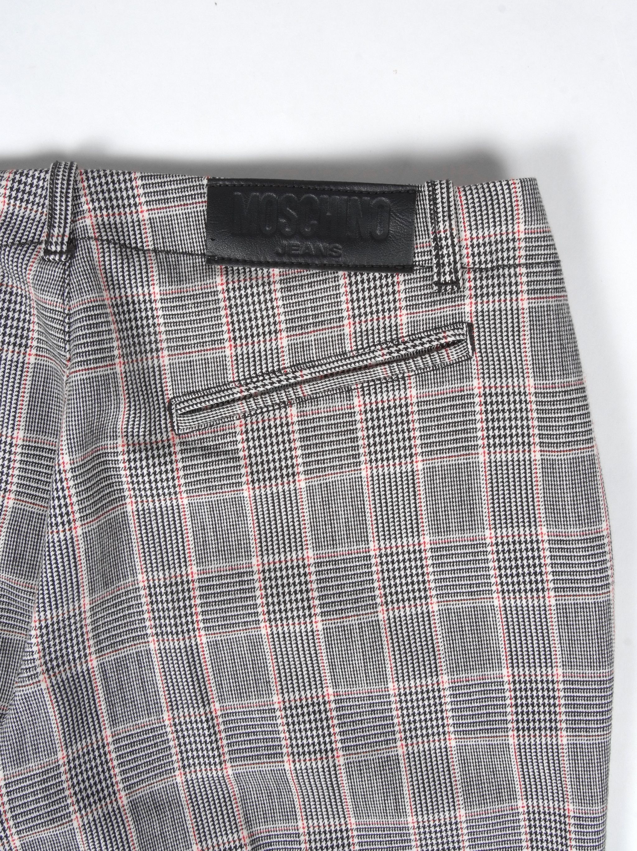 Moschino Moschino Jeans Checked Wide Leg Cropped Flared Pants Size 30" / US 8 / IT 44 - 7 Thumbnail