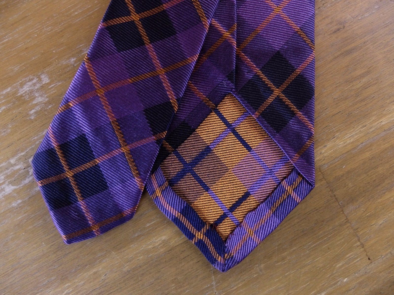 Holliday & Brown HOLLIDAY & BROWN London purple plaid motif silk tie NWT q Size ONE SIZE - 4 Thumbnail