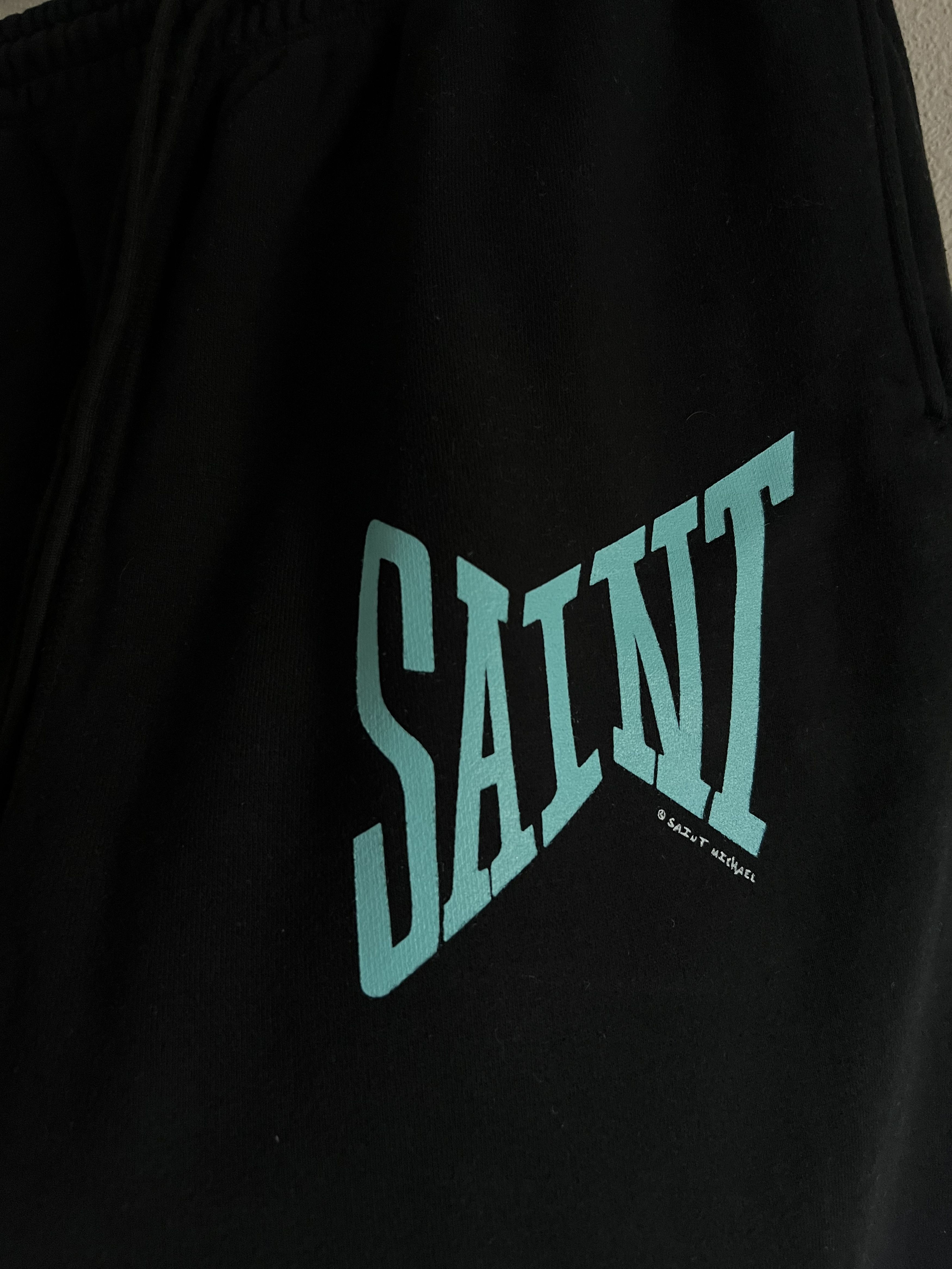 Saint Michael Saint Michael Logo Sweatpants in Black Size US 32 / EU 48 - 3 Thumbnail