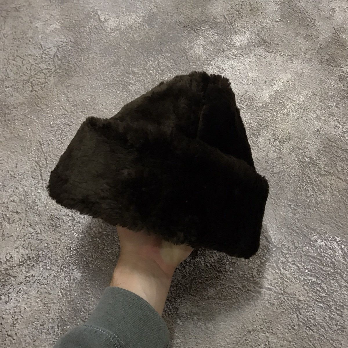 Vintage Vintage 90s Fuzzy Mohair Beanie Black Grunge Emo Alt Boxy OS Size ONE SIZE - 1 Thumbnail