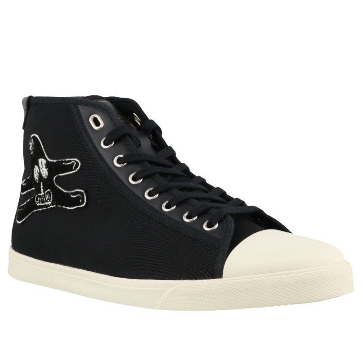 Celine Celine Blank Mid Lace Up Sneaker Canvas Calfskin In Black Size US 12 / EU 45 - 2 Thumbnail