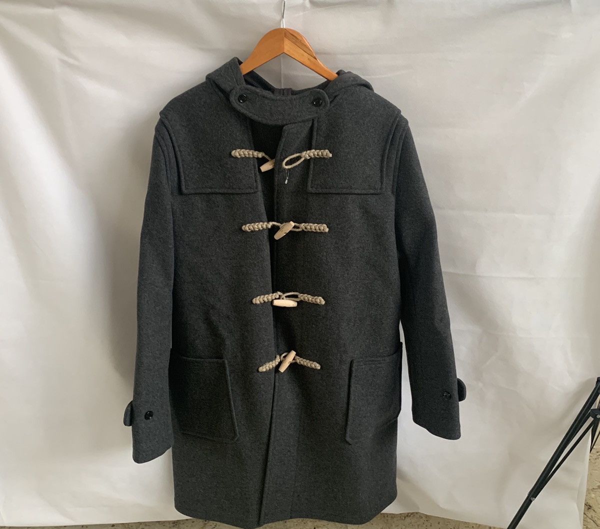 Celine FW19 Grey Melange Duffle Coat Size US L / EU 52-54 / 3 - 2 Thumbnail