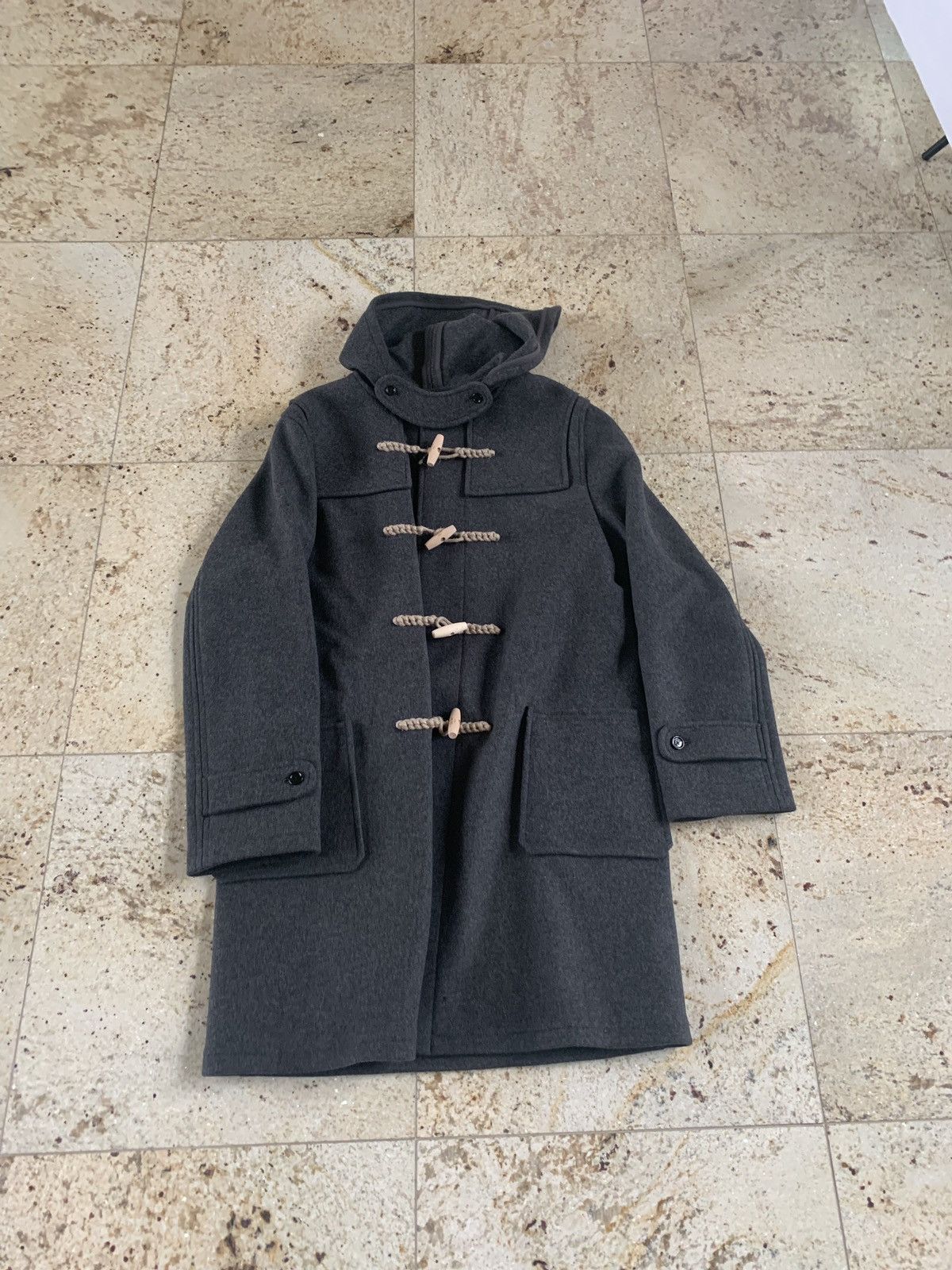 Celine FW19 Grey Melange Duffle Coat Size US L / EU 52-54 / 3 - 13 Thumbnail