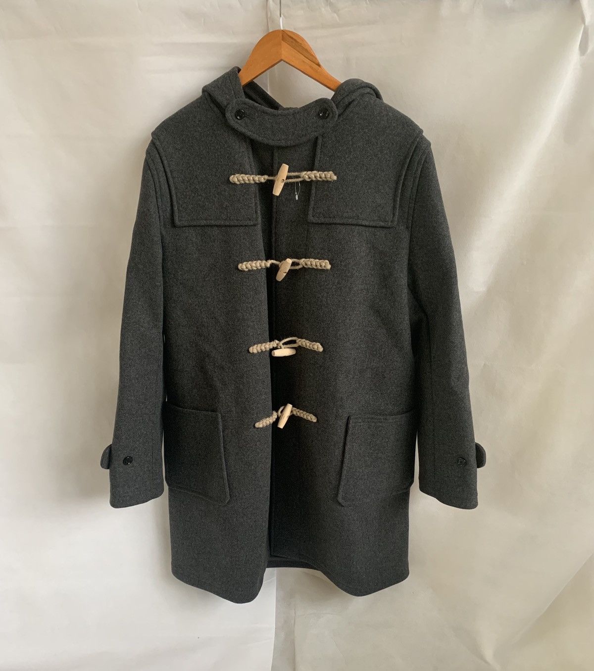 Celine FW19 Grey Melange Duffle Coat Size US L / EU 52-54 / 3 - 1 Thumbnail