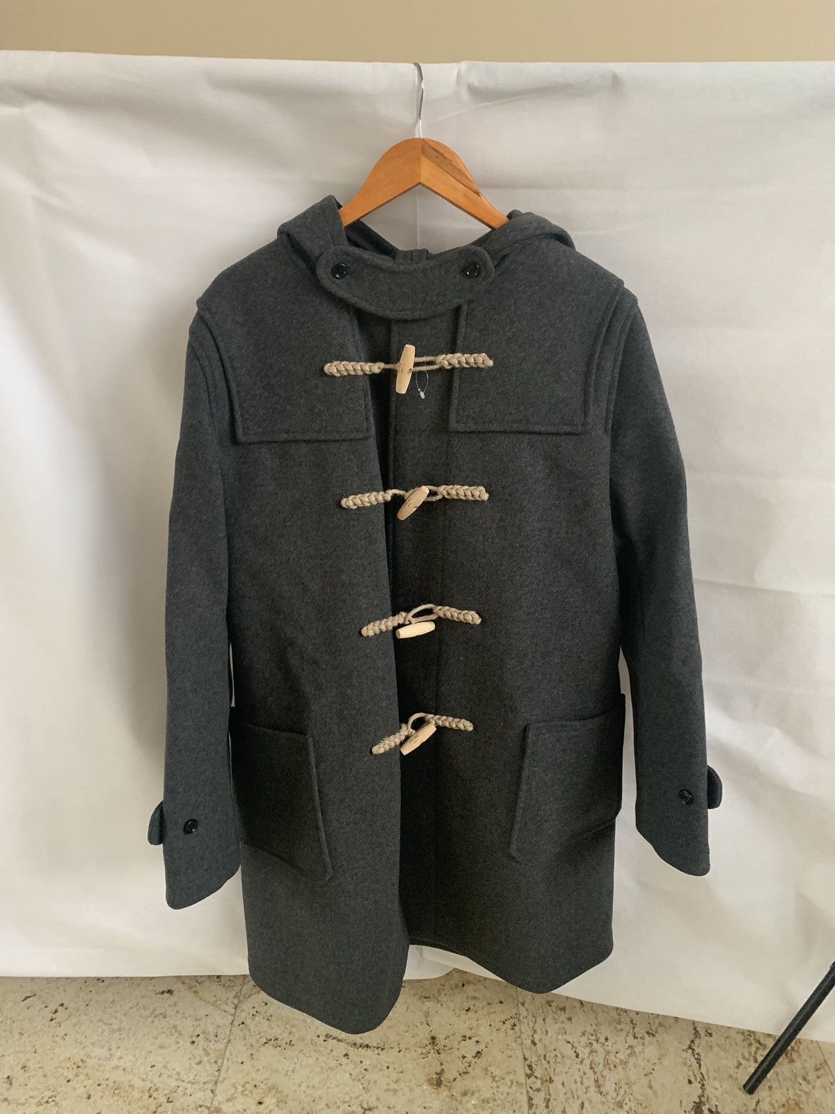 Celine FW19 Grey Melange Duffle Coat Size US L / EU 52-54 / 3 - 14 Thumbnail